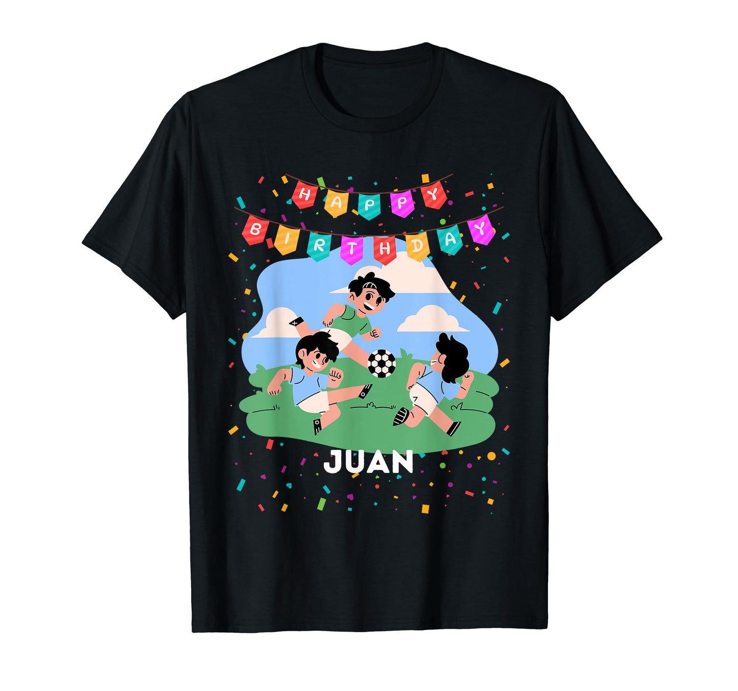 Birthday Juan Soccer Theme Party T T-Shirt - Minimalist Print for Adults - T-Shirt, Sweatshirt, Hoodie
