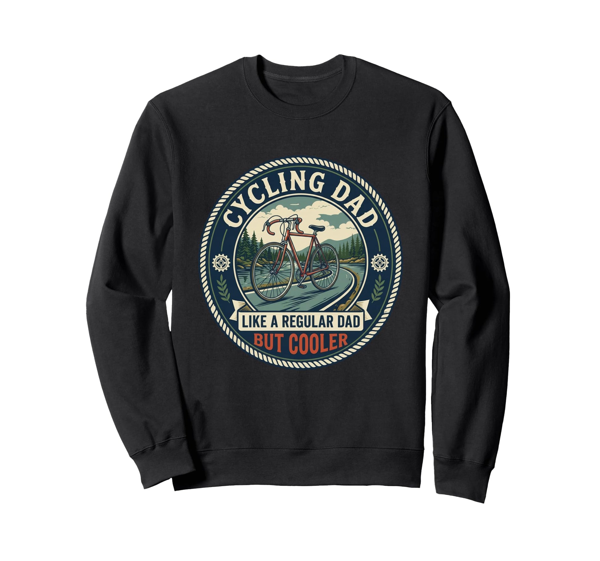 Cycling Dad Road Cyclist Bicycle Sweatshirt - Custom Art Print for Adults - T-Shirt, Sweatshirt, Hoodie