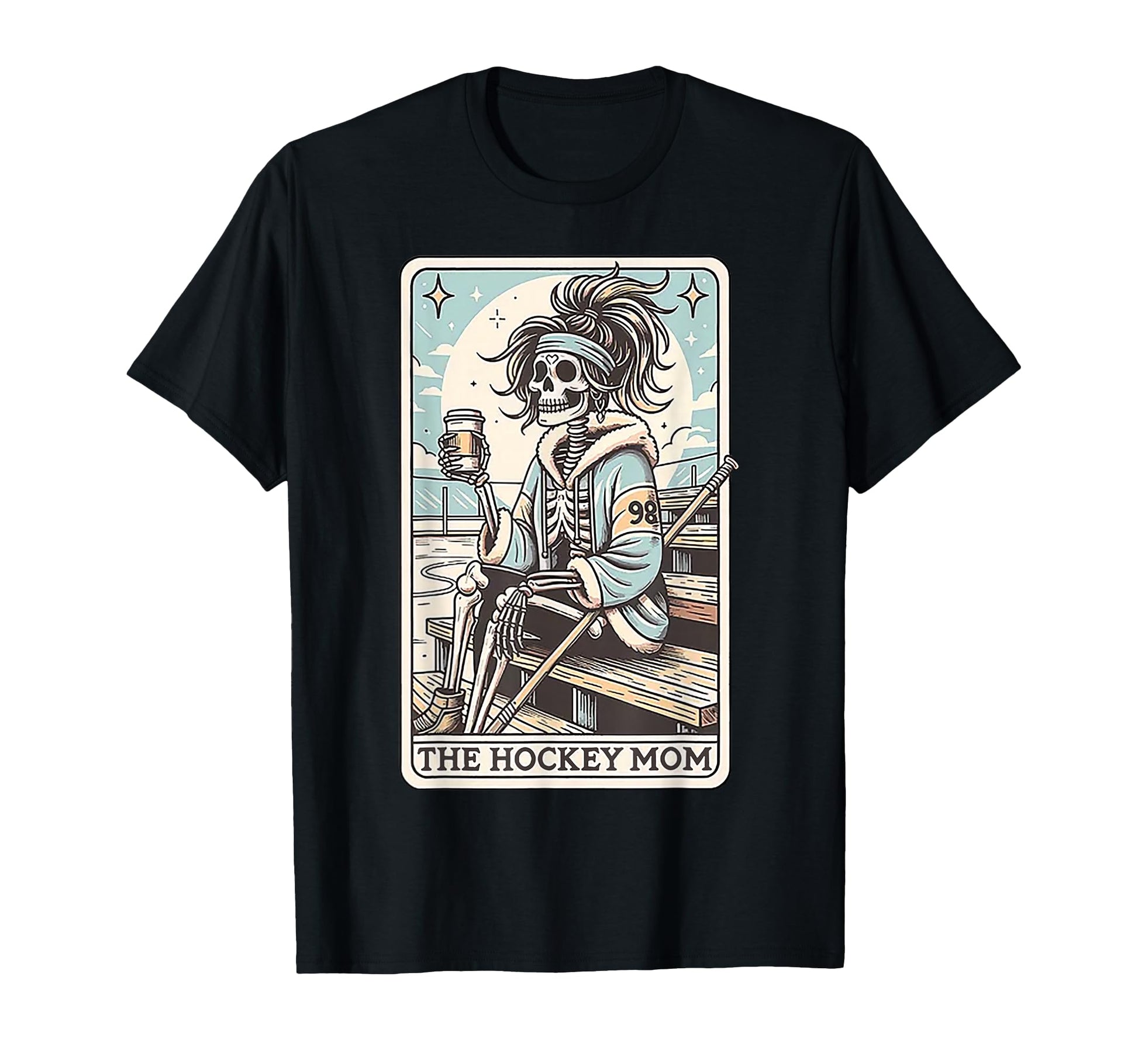 Funny Hockey Mom Skeleton Card T-Shirt - Casual Everyday Wear Men Women - T-Shirt, Sweatshirt, Hoodie