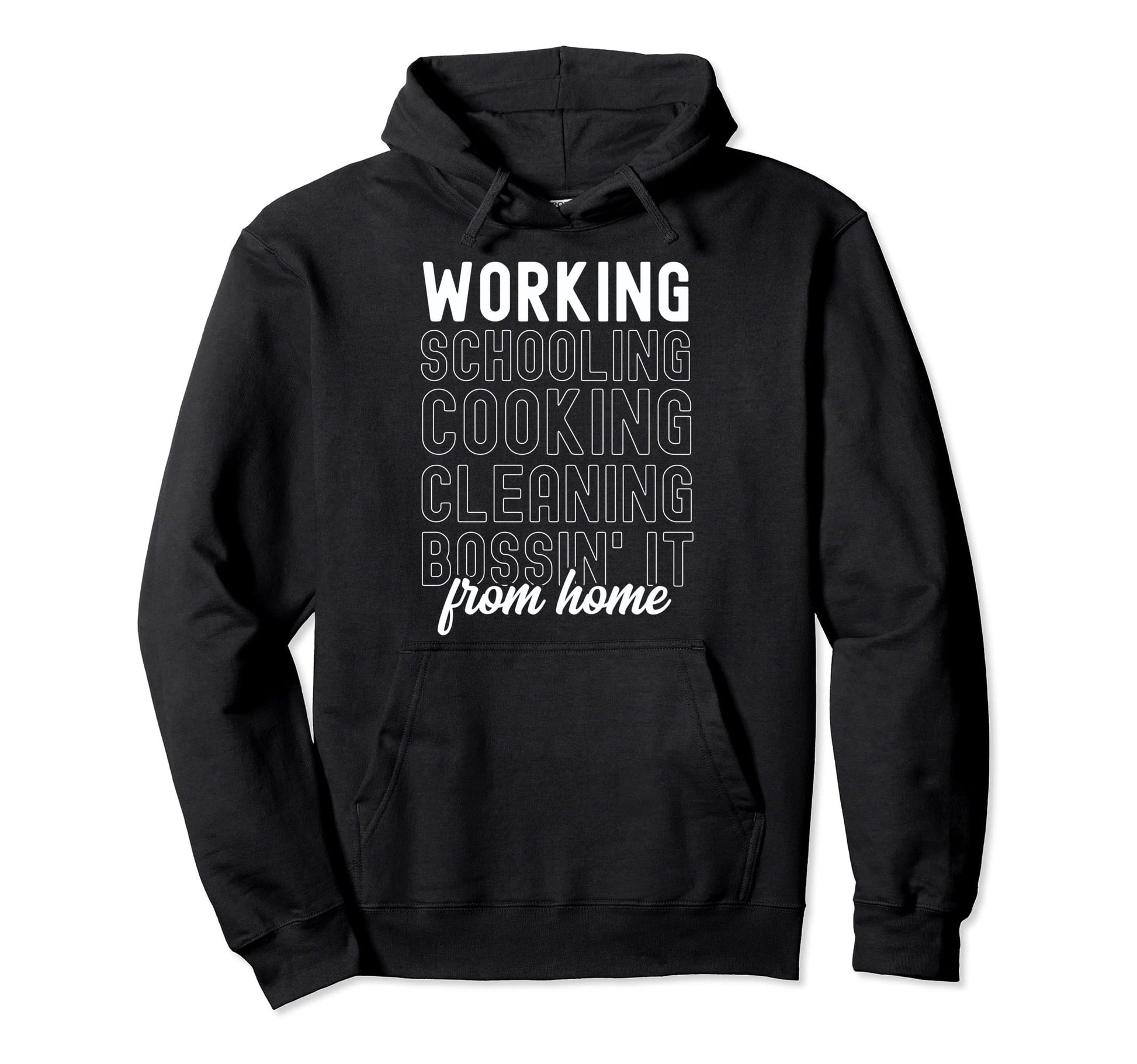 Working From Home Mom Dad Single Hoodie - Casual Everyday Wear Unisex - T-Shirt, Sweatshirt, Hoodie