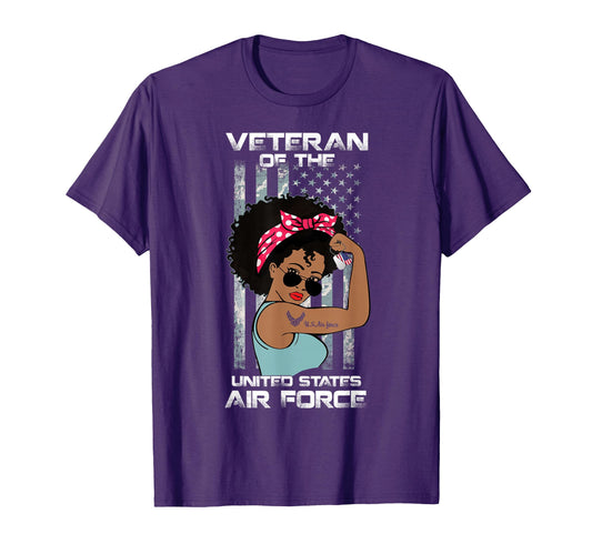 African American Air Force Veteran T-Shirt - Custom Art Print for Adults - T-Shirt, Sweatshirt, Hoodie
