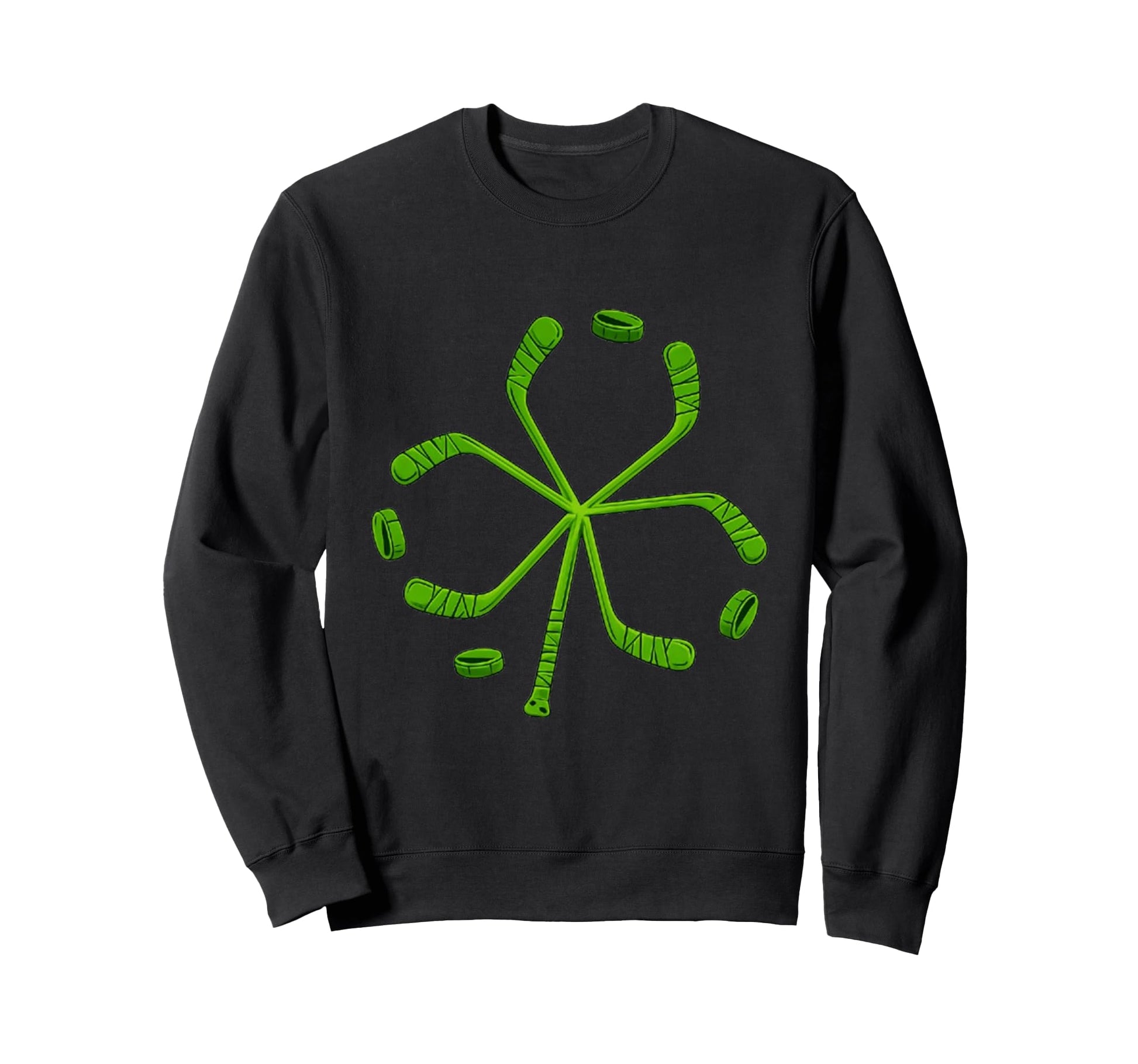 St Patricks Day Shamrock Hockey St Sweatshirt - Novelty Apparel Unisex - T-Shirt, Sweatshirt, Hoodie