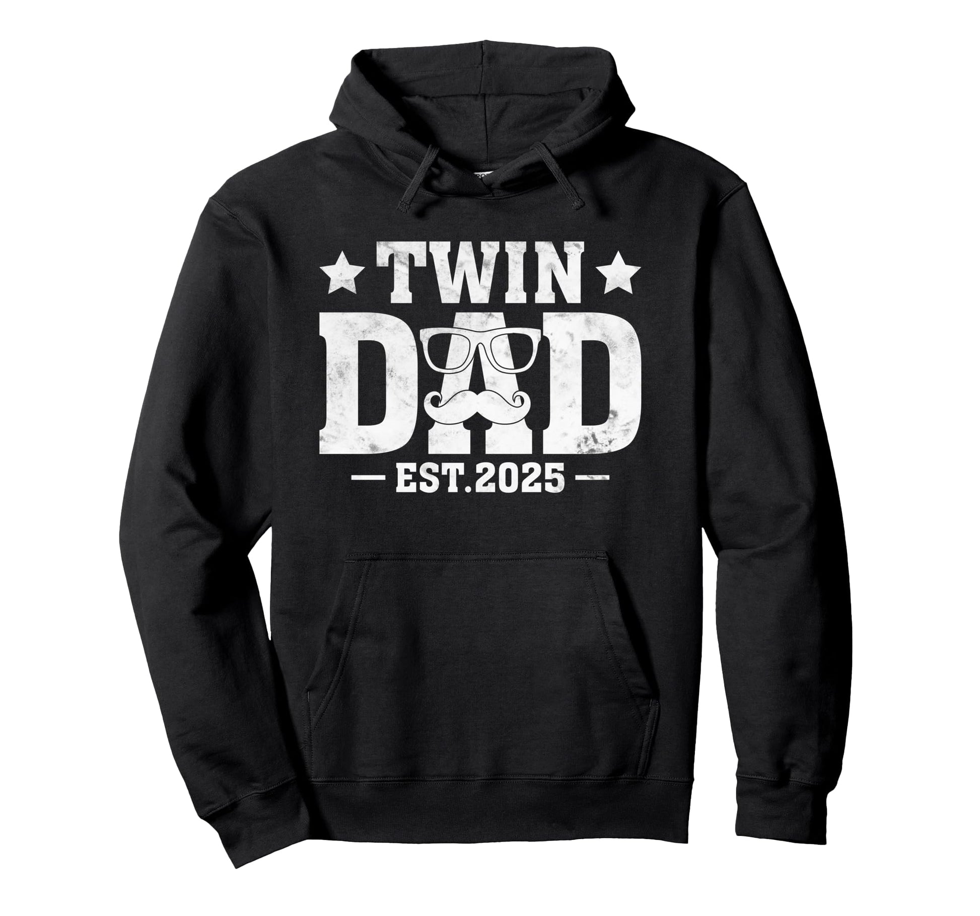 Twin Dad Est 2025 Father Twins Hoodie - Casual Everyday Wear for Adults - T-Shirt, Sweatshirt, Hoodie