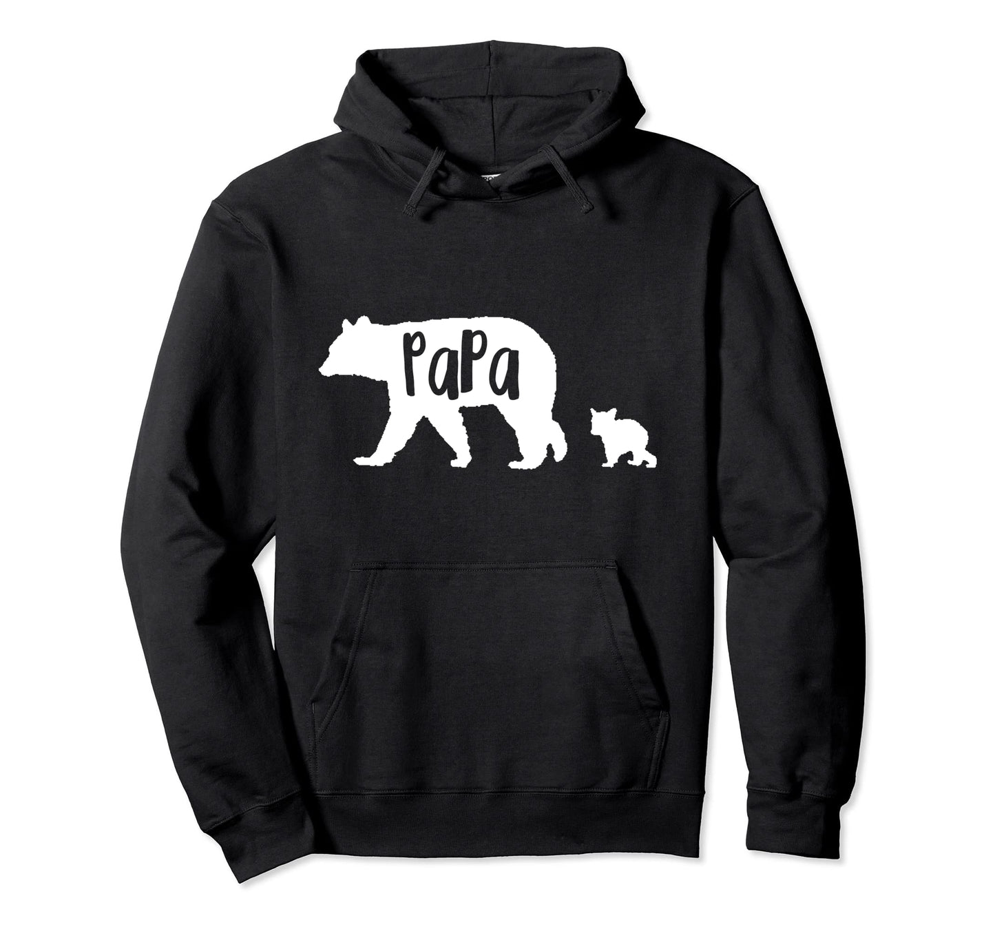 Papa Bear 1 One Cub Fun Dad Father Hoodie - Custom Art Print for Adults - T-Shirt, Sweatshirt, Hoodie