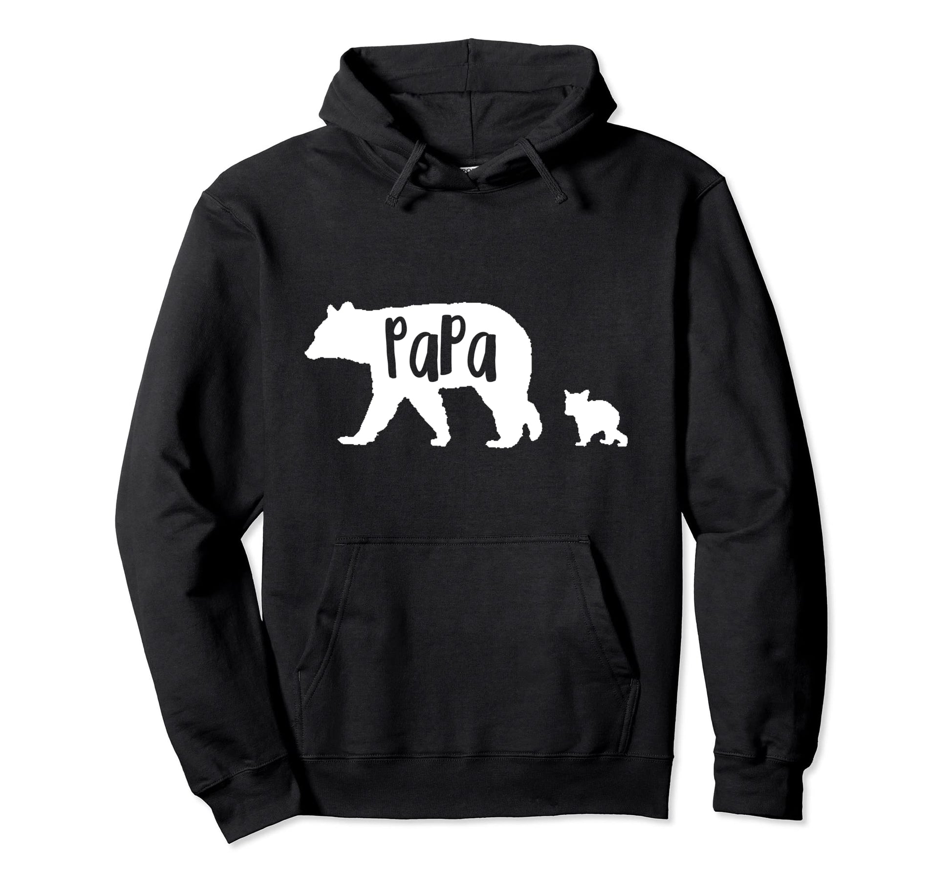 Papa Bear 1 One Cub Fun Dad Father Hoodie - Custom Art Print for Adults - T-Shirt, Sweatshirt, Hoodie