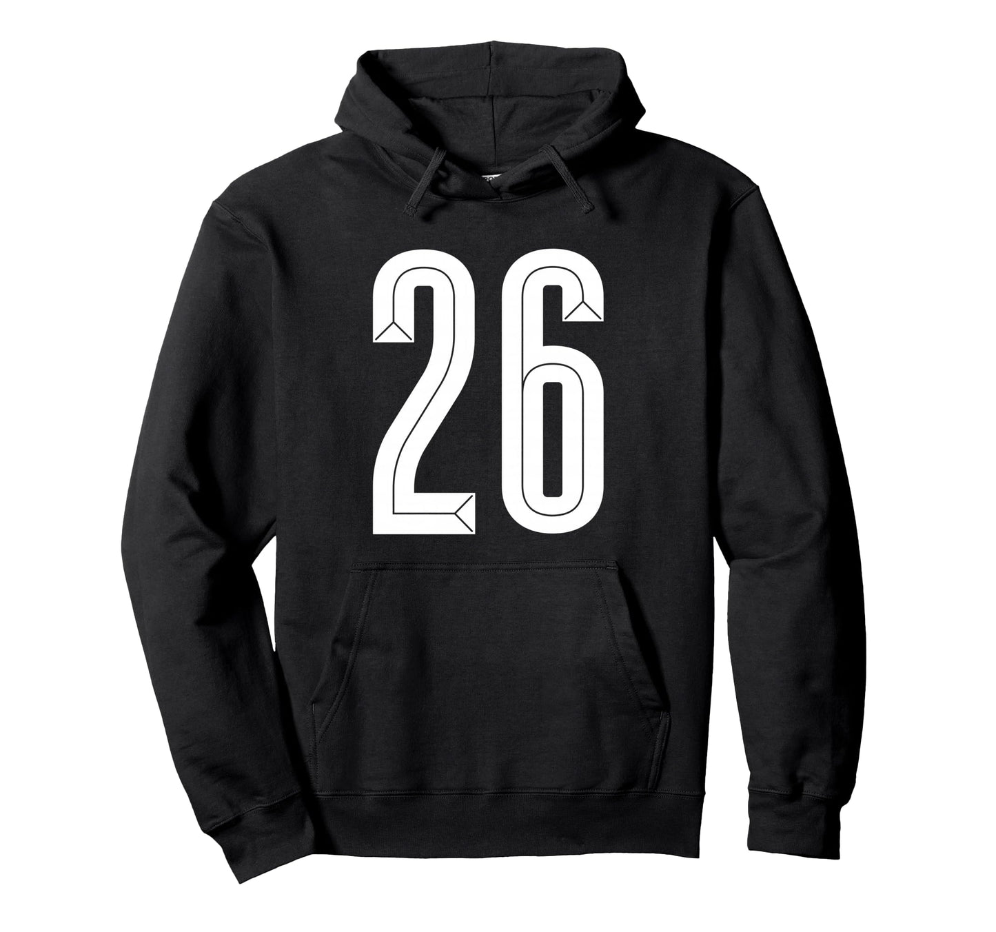 26 White Number 26 Sports Fan Soccer Hoodie - Streetwear Style Men Women - T-Shirt, Sweatshirt, Hoodie