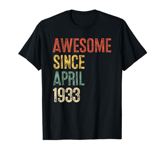 93 Birthday Decorations 93Yr 1933 93Rd T-Shirt - Custom Art Print Unisex - T-Shirt, Sweatshirt, Hoodie