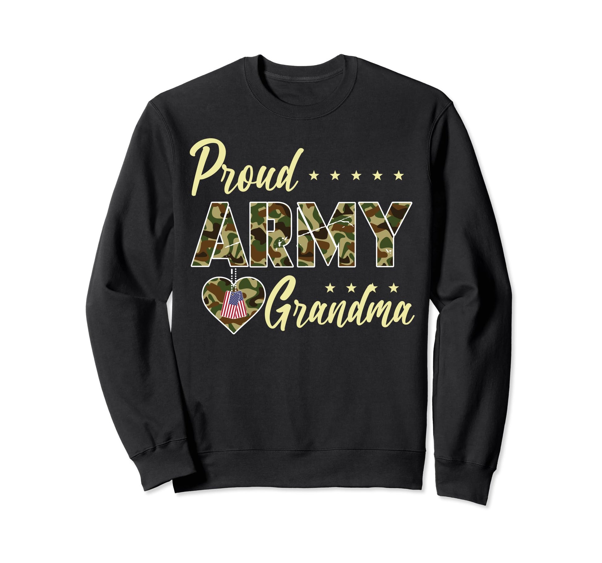 Proud Army Grandma Camouflage Sweatshirt - Trendy Graphic Men Women - T-Shirt, Sweatshirt, Hoodie