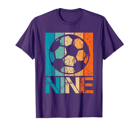 9Th Soccer Birthday 9 Year Old 9Yr T-Shirt - Fun Novelty Design Unisex - T-Shirt, Sweatshirt, Hoodie