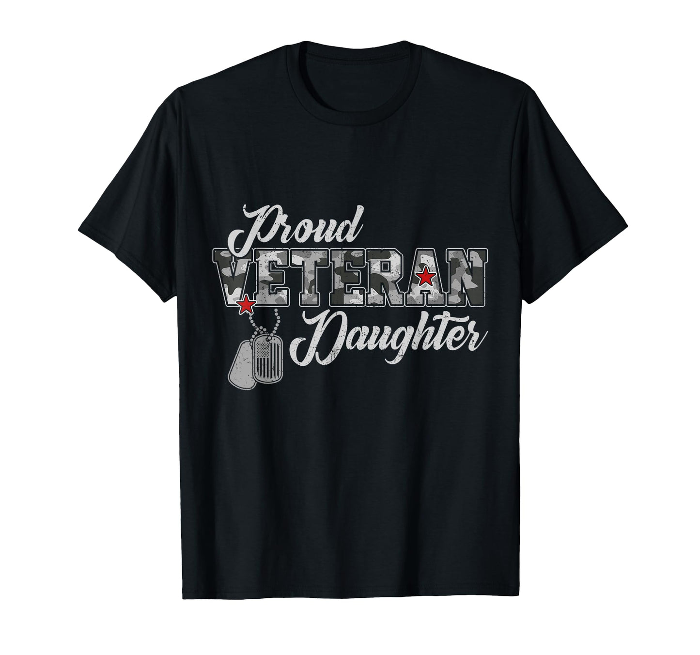 Proud Veteran Daughter Camouflage Us T-Shirt - Aesthetic Graphic Men Women - T-Shirt, Sweatshirt, Hoodie