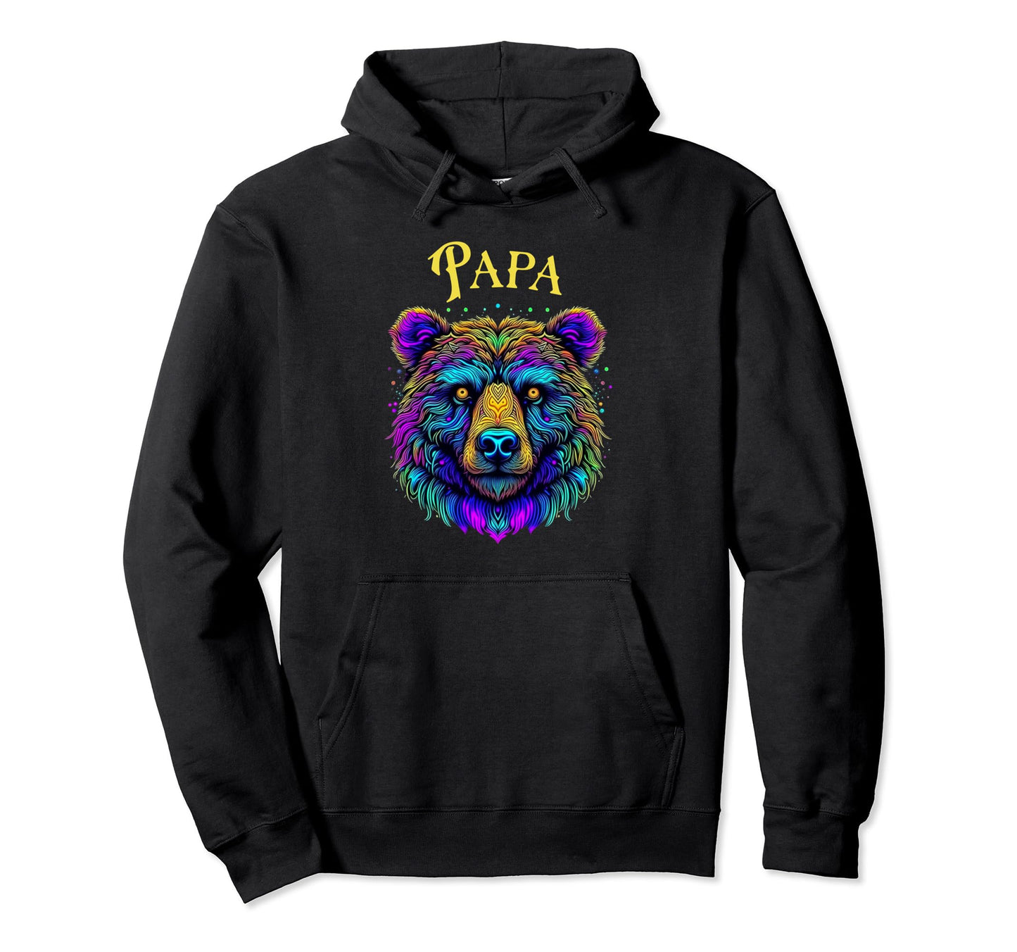 Papa Bear Fierce Dads Bear Rainbow Bear Hoodie - Unique Graphic Men Women - T-Shirt, Sweatshirt, Hoodie