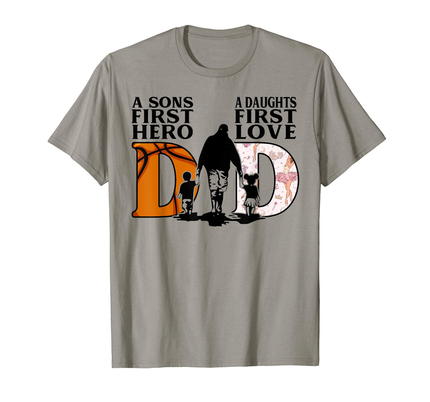 Fathers Day Dad Both Basketball Dad T-Shirt - Unique Graphic Men Women - T-Shirt, Sweatshirt, Hoodie