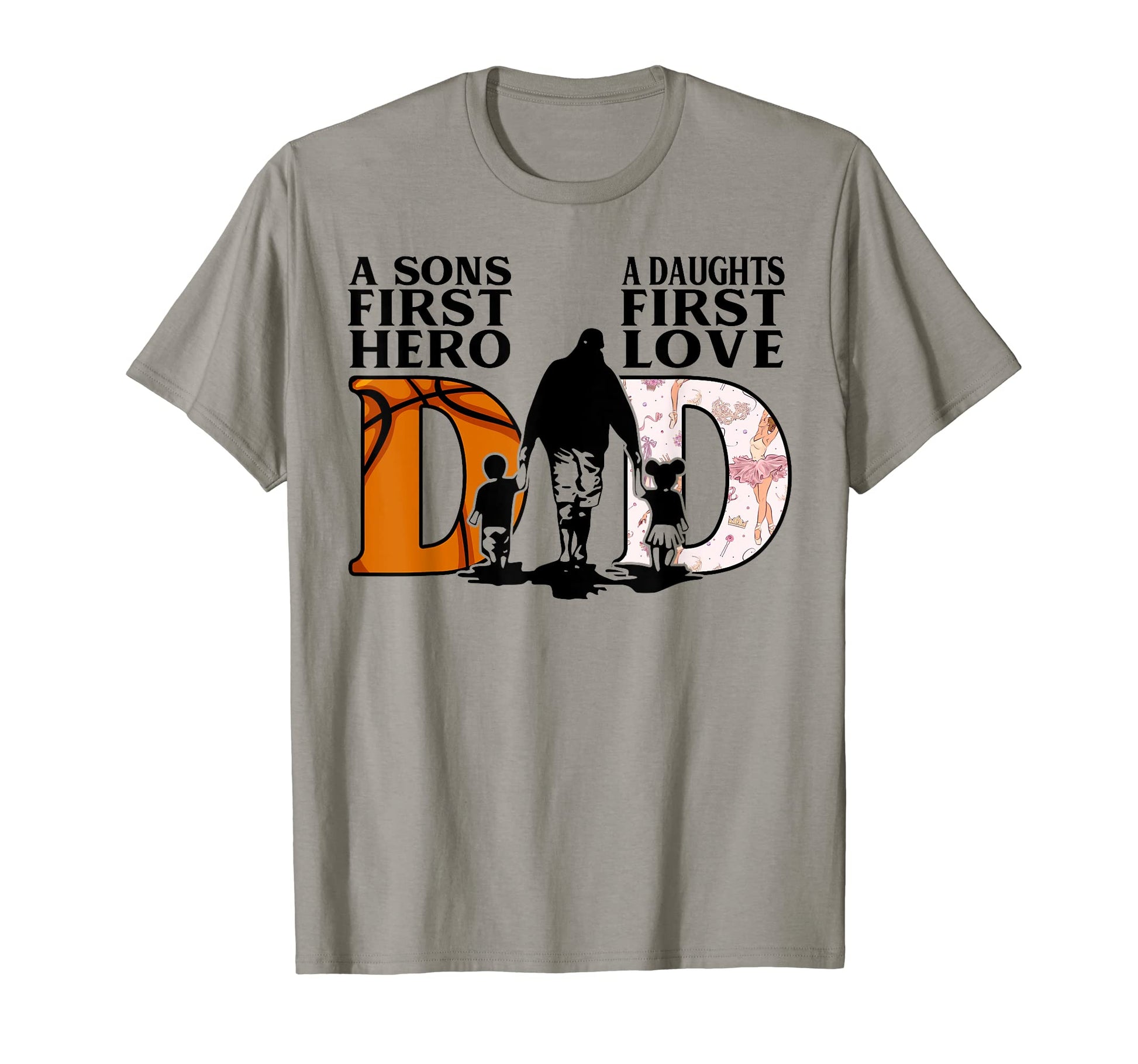 Fathers Day Dad Both Basketball Dad T-Shirt - Unique Graphic Men Women - T-Shirt, Sweatshirt, Hoodie