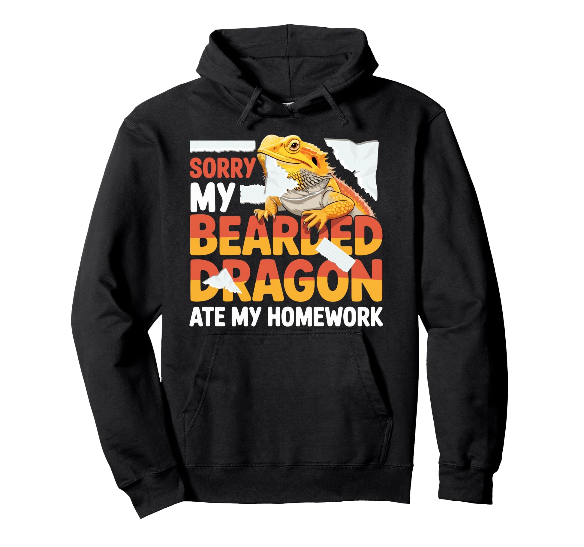 Sorry My Bearded Dragon Ate My Homework Hoodie - Graphic Print Unisex - T-Shirt, Sweatshirt, Hoodie