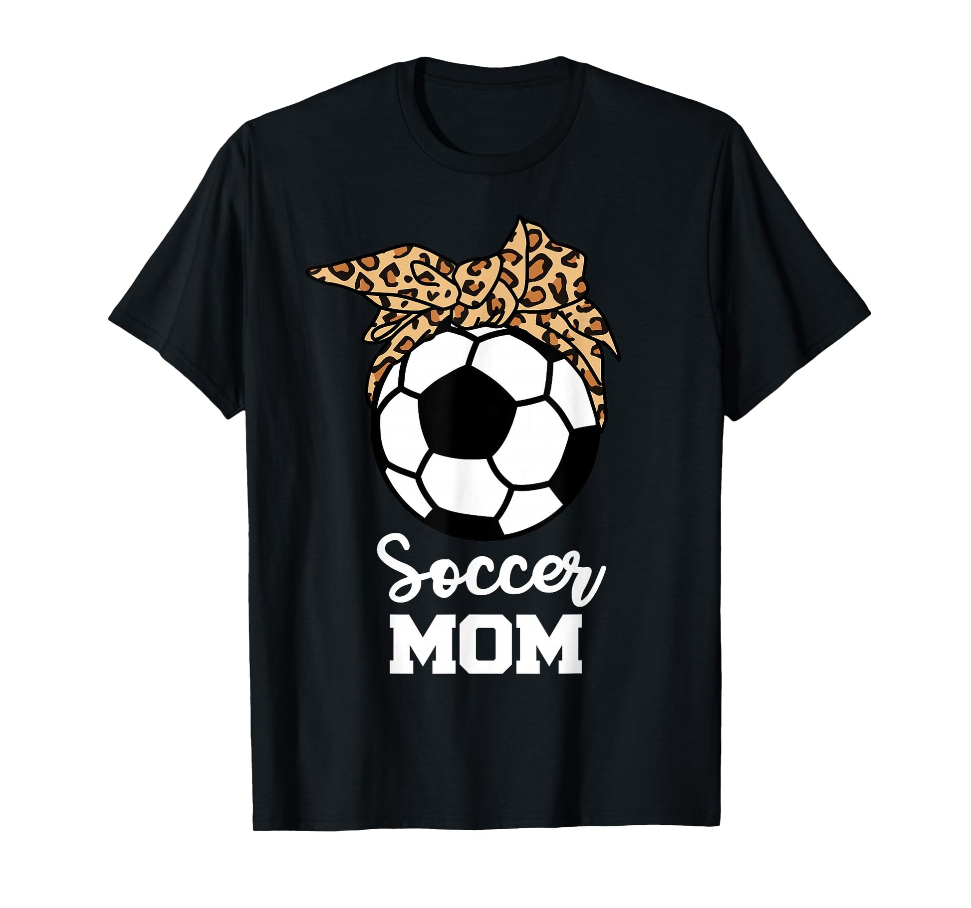 Soccer Mom Funny Soccer Player Leopard Mom T-Shirt - Unique Graphic Unisex - T-Shirt, Sweatshirt, Hoodie