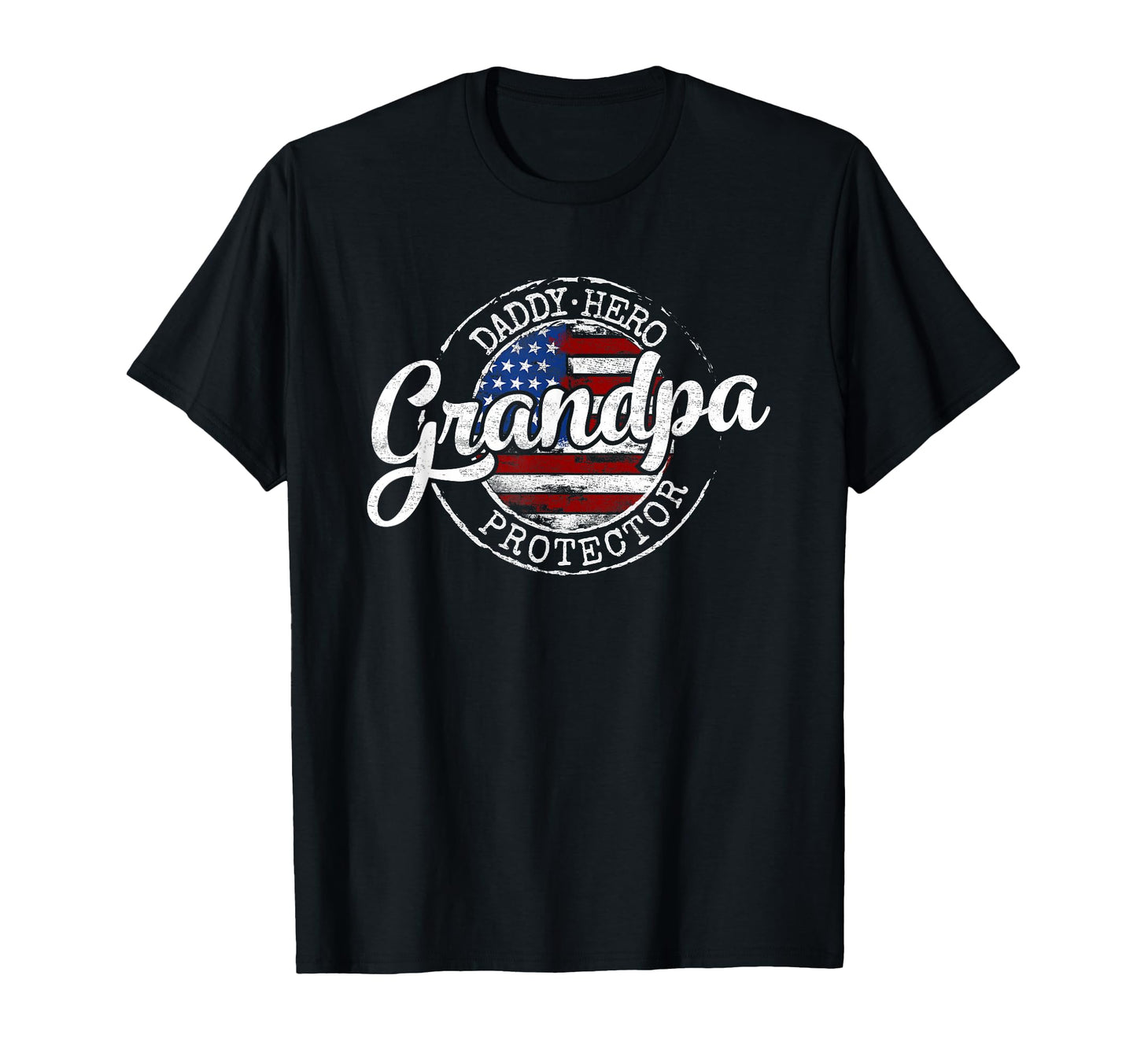Daddy Hero Grandpa Protector Stamp T-Shirt - Aesthetic Graphic Unisex - T-Shirt, Sweatshirt, Hoodie