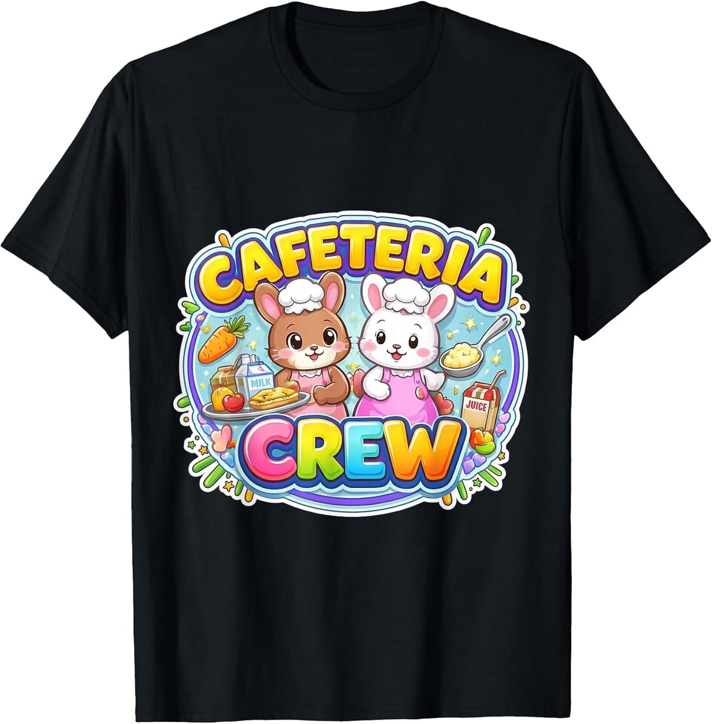 Cafeteria Crew Lunch Lady Bunny Happy Easter Merch Unisex T-shirt, Sweatshirt, Hoodie, Long Sleeve Tee - T-Shirt, Sweatshirt, Hoodie