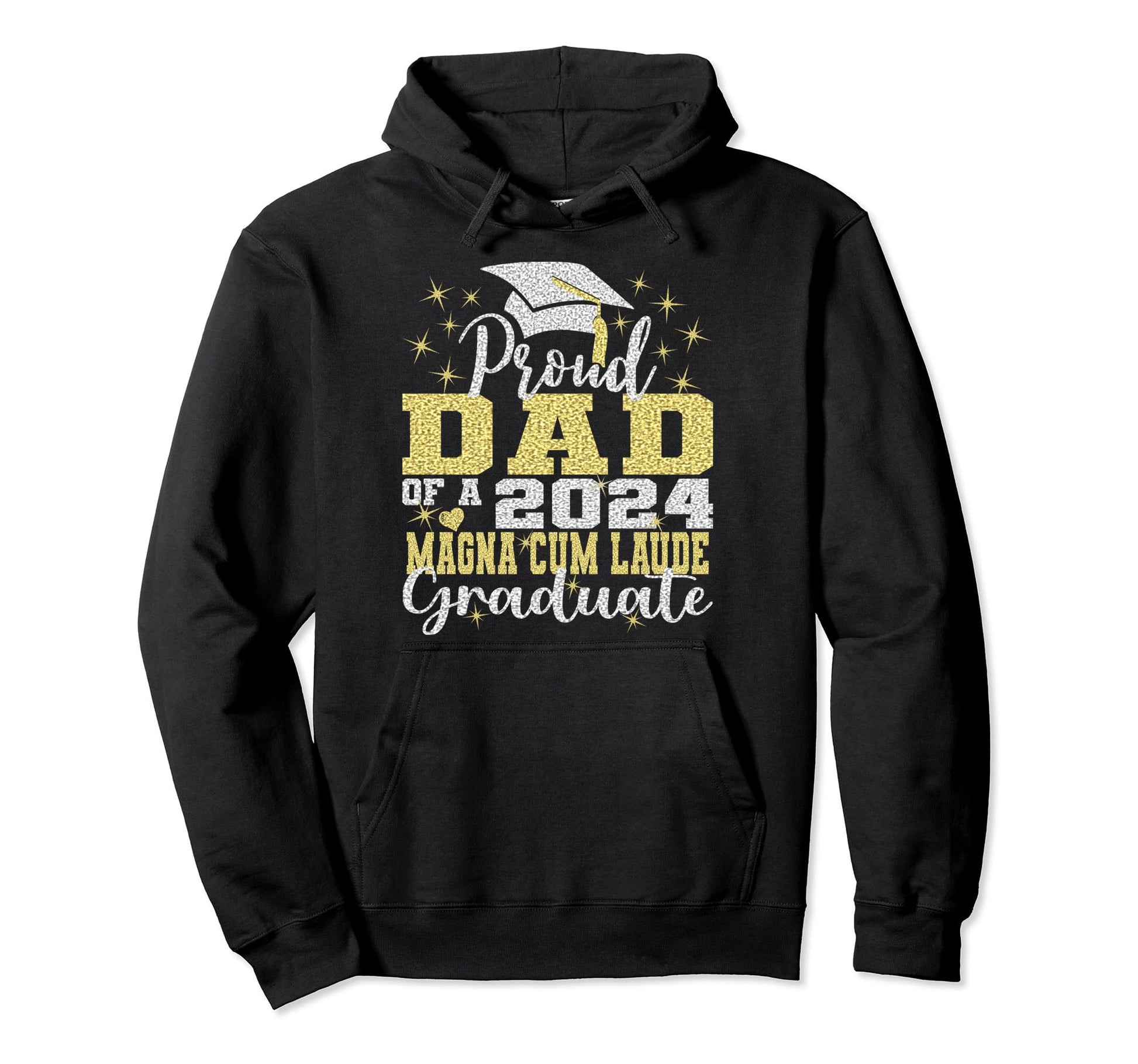 Proud Dad 2024 Magna Cum Laude Hoodie - Aesthetic Graphic Men Women - T-Shirt, Sweatshirt, Hoodie