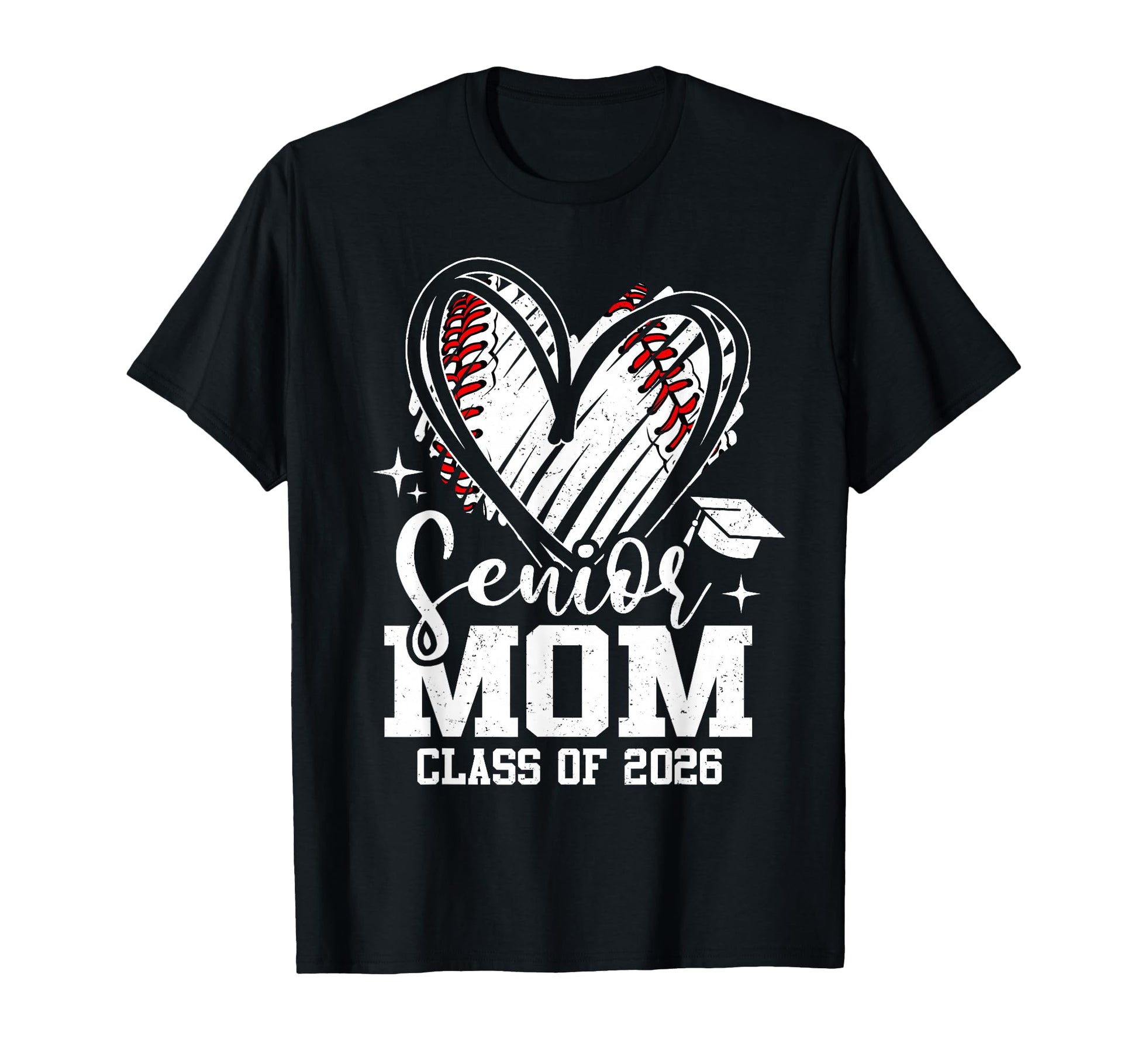 Proud Senior Mom Class 2026 Baseball T-Shirt - Graphic Print for Adults - T-Shirt, Sweatshirt, Hoodie