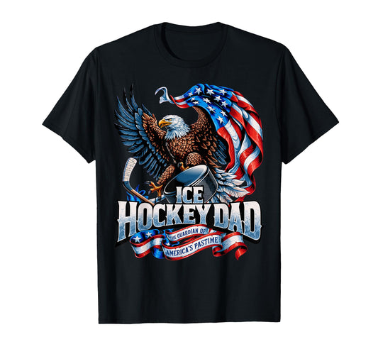 American Flag Patriotic Usa Ice Hockey T-Shirt - Unique Graphic Men Women - T-Shirt, Sweatshirt, Hoodie