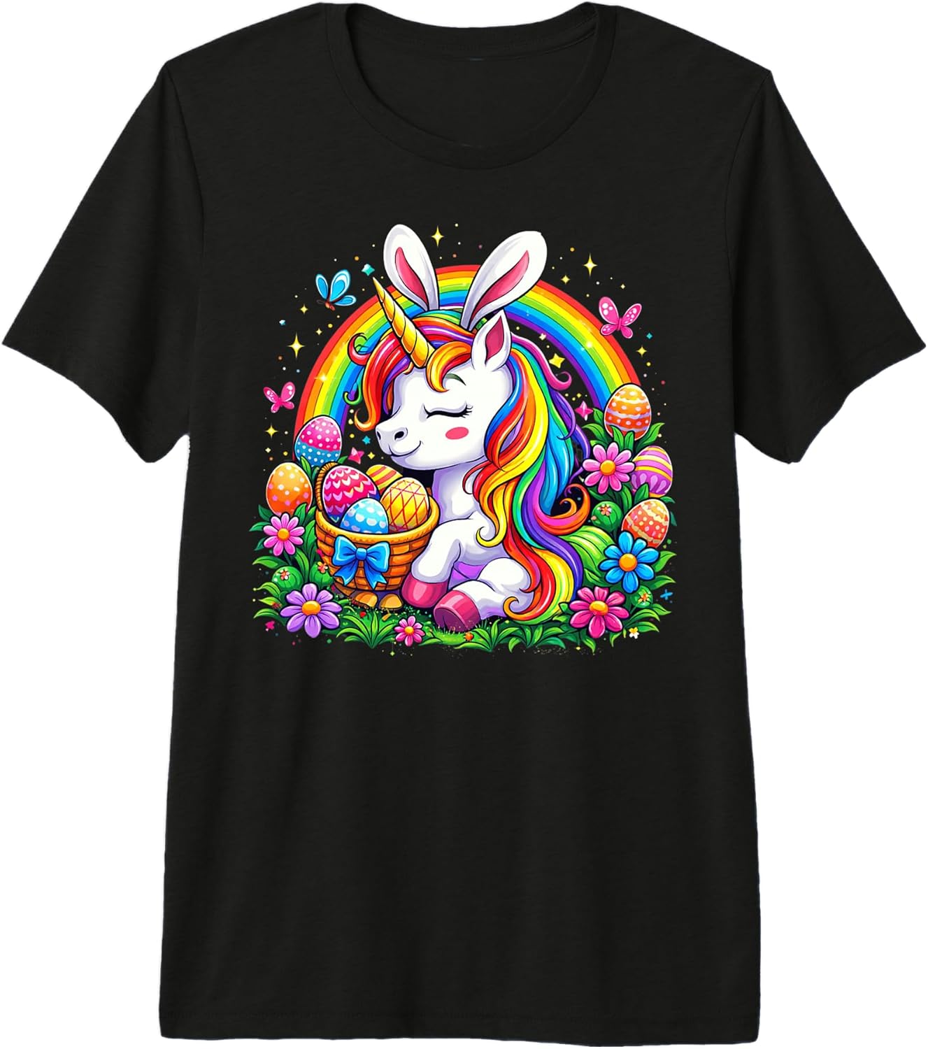 Happy Easter Day Cute EGGS Unicorn Rainbow Girls Unisex T-shirt, Sweatshirt, Hoodie, Long Sleeve Tee - T-Shirt, Sweatshirt, Hoodie