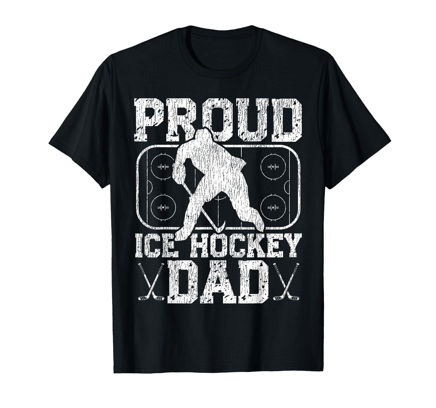 Ice Hockey Dad Father Proud Ice T-Shirt - Custom Art Print Men Women - T-Shirt, Sweatshirt, Hoodie