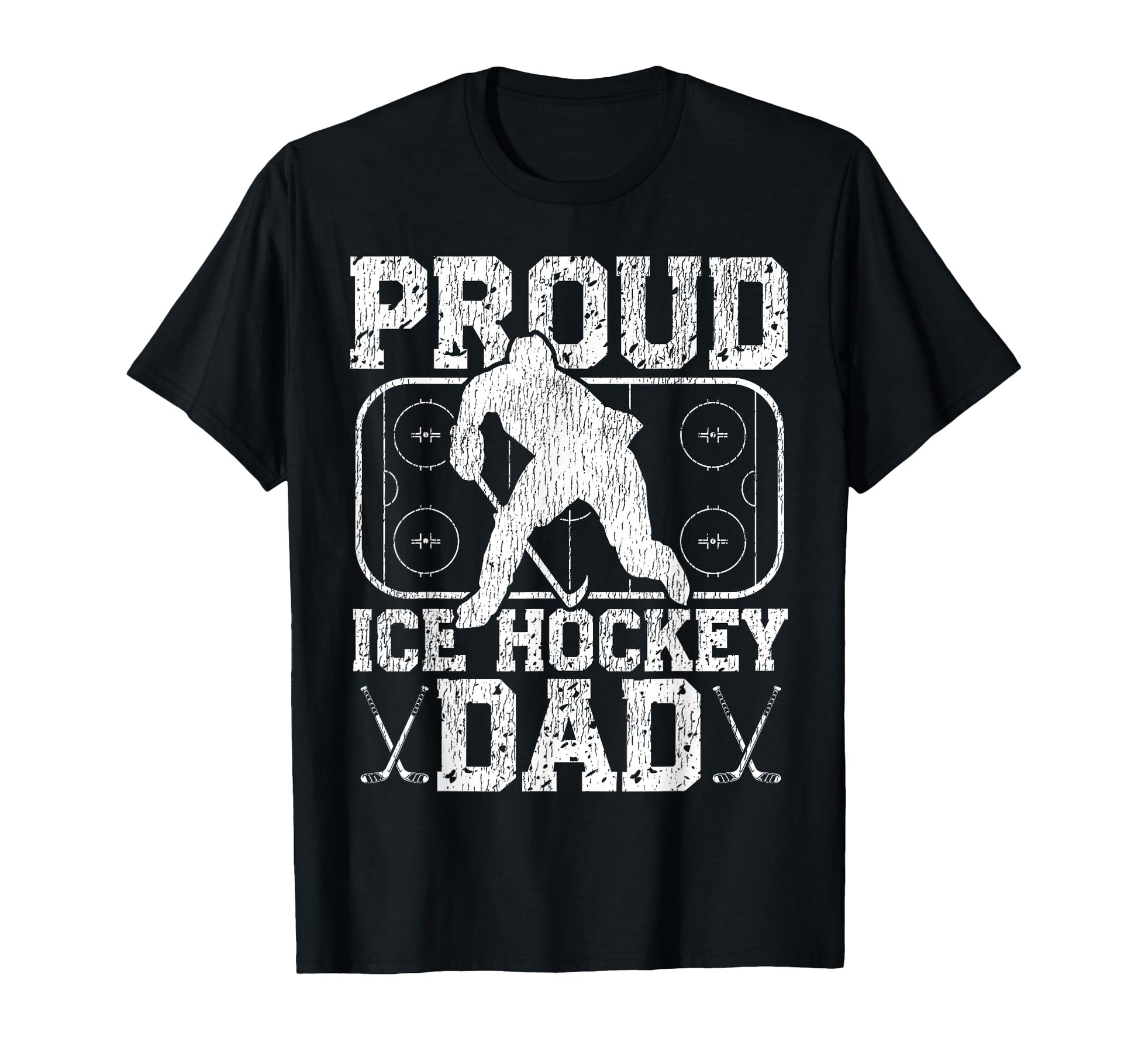 Ice Hockey Dad Father Proud Ice T-Shirt - Custom Art Print Men Women - T-Shirt, Sweatshirt, Hoodie