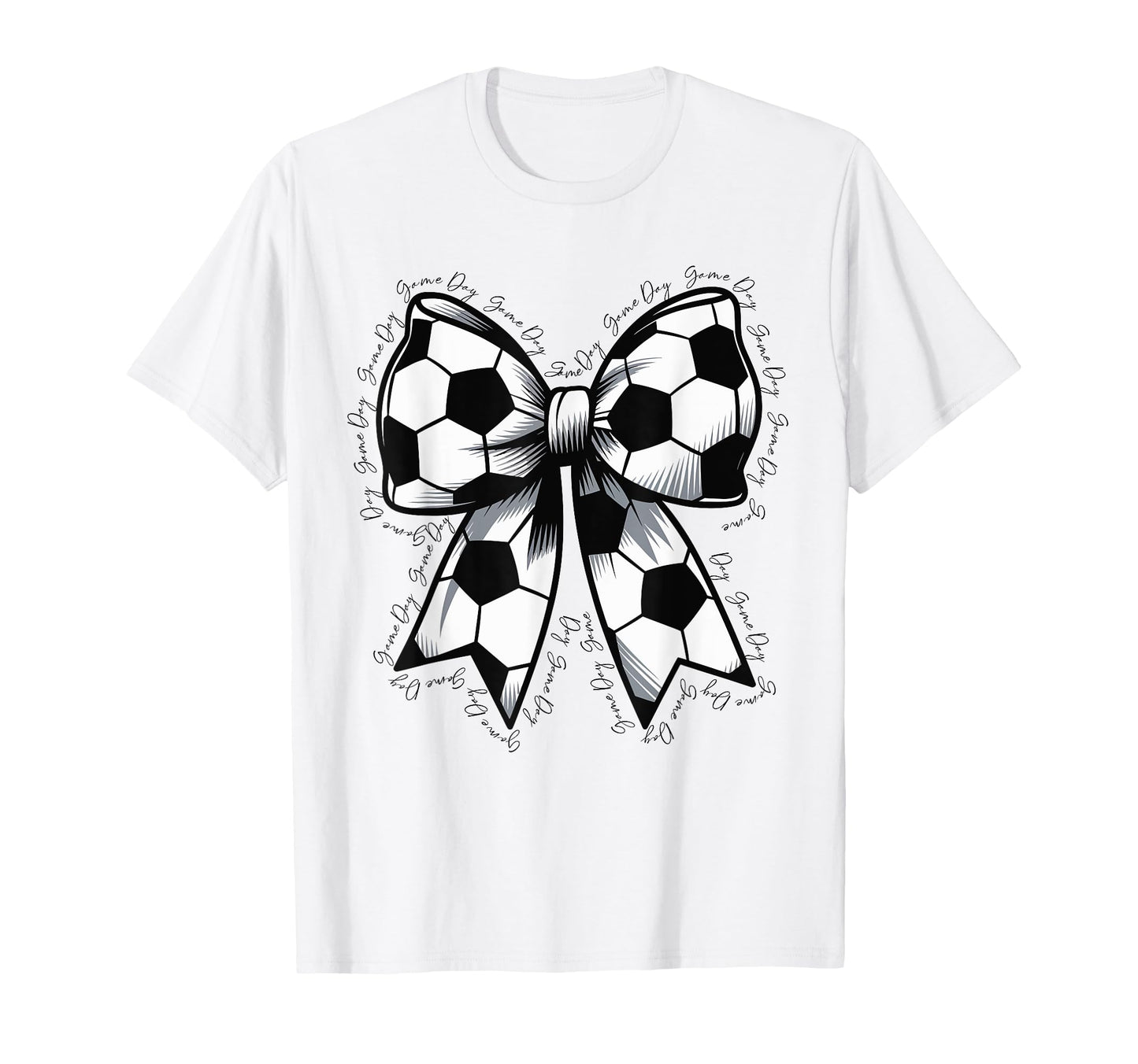 Soccer Game Day Soccer Lover Coquette Bow T-Shirt - Novelty Apparel Unisex - T-Shirt, Sweatshirt, Hoodie