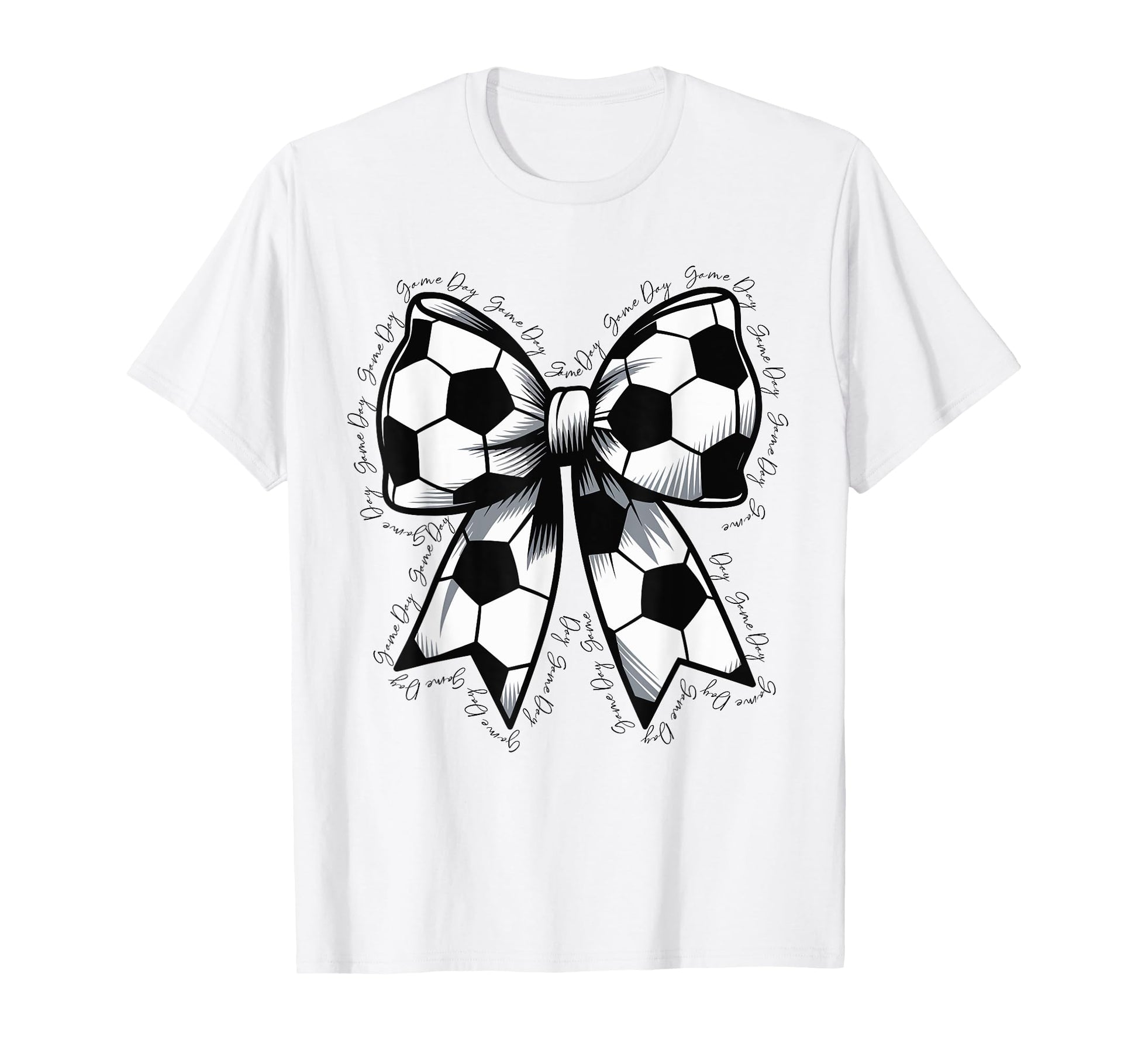 Soccer Game Day Soccer Lover Coquette Bow T-Shirt - Novelty Apparel Unisex - T-Shirt, Sweatshirt, Hoodie