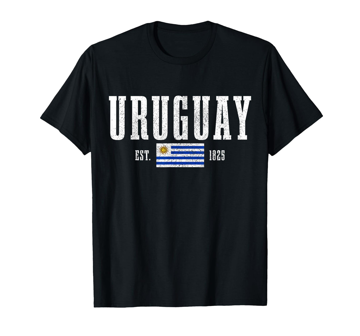Uruguay Est 1825 Uruguay Flag T-Shirt - Fun Novelty Design for Adults - T-Shirt, Sweatshirt, Hoodie