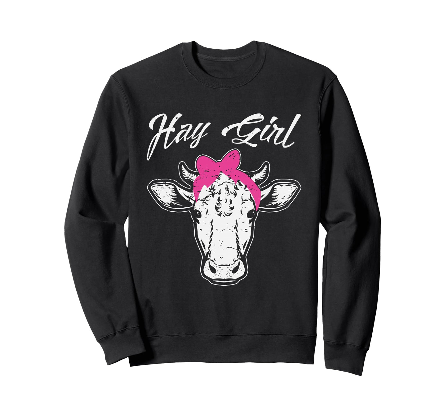 Hay Cow Farmer Gift Sweatshirt - Minimalist Print Men Women - T-Shirt, Sweatshirt, Hoodie
