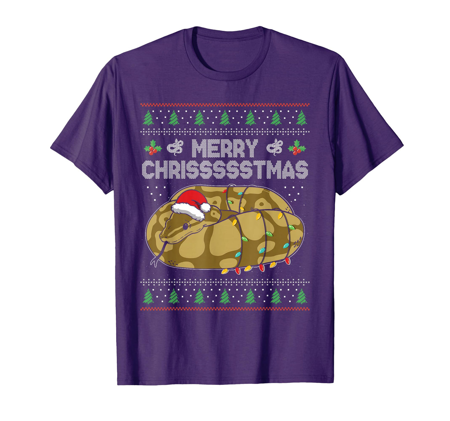 Merry Chrissssstmas Santa Hat Snake T-Shirt - Custom Art Print Men Women - T-Shirt, Sweatshirt, Hoodie