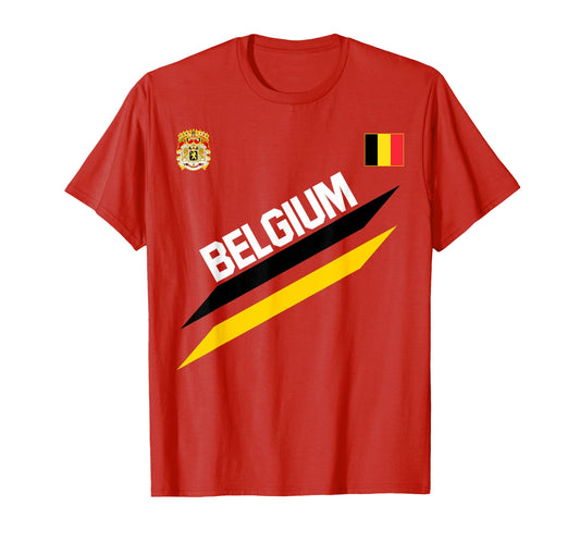 Belgian Football Soccer Ball Travel T-Shirt - Streetwear Style Unisex - T-Shirt, Sweatshirt, Hoodie