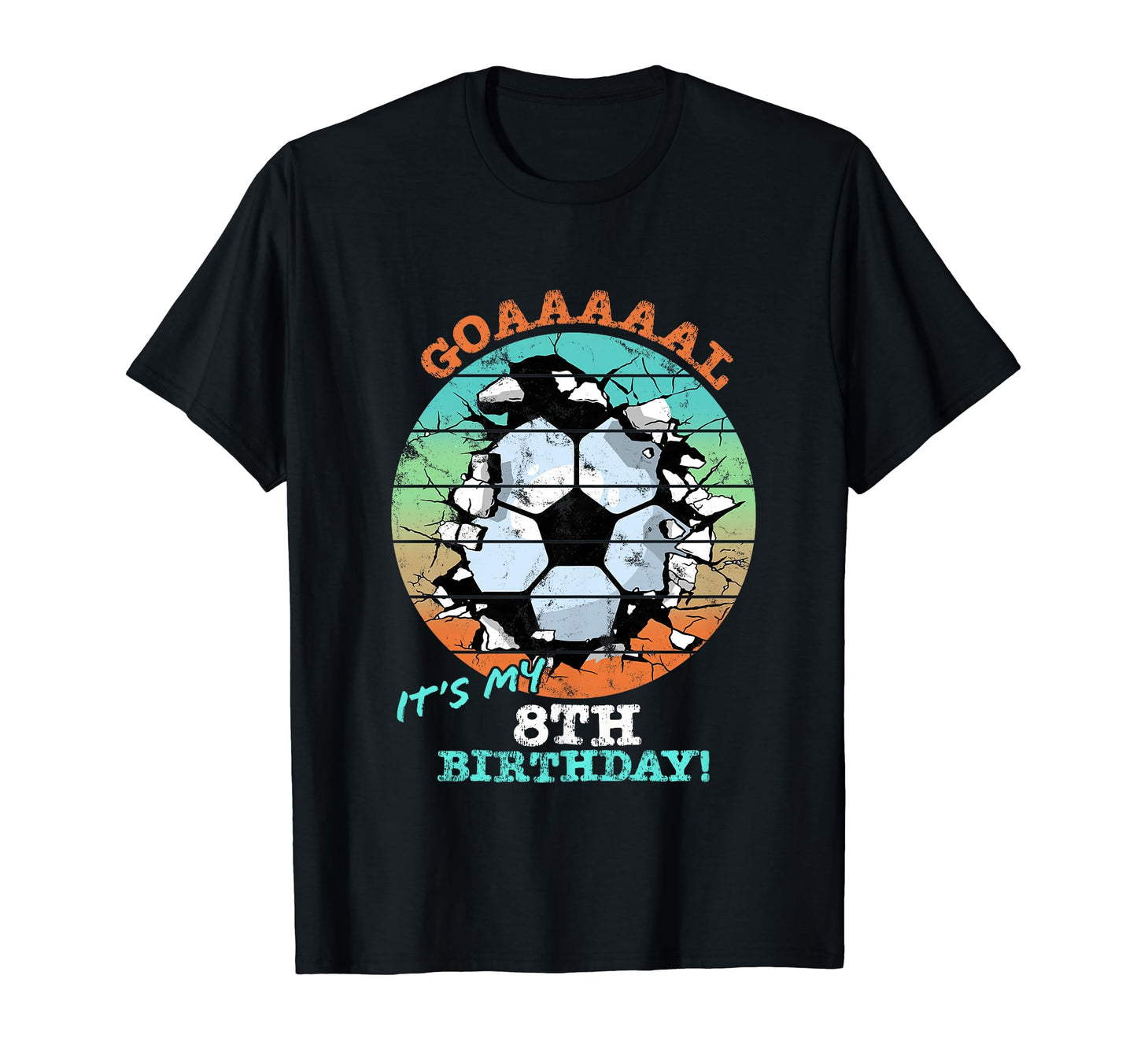 Soccer Birthday Party 8 Year Old 8Th T-Shirt - Unique Graphic Unisex - T-Shirt, Sweatshirt, Hoodie