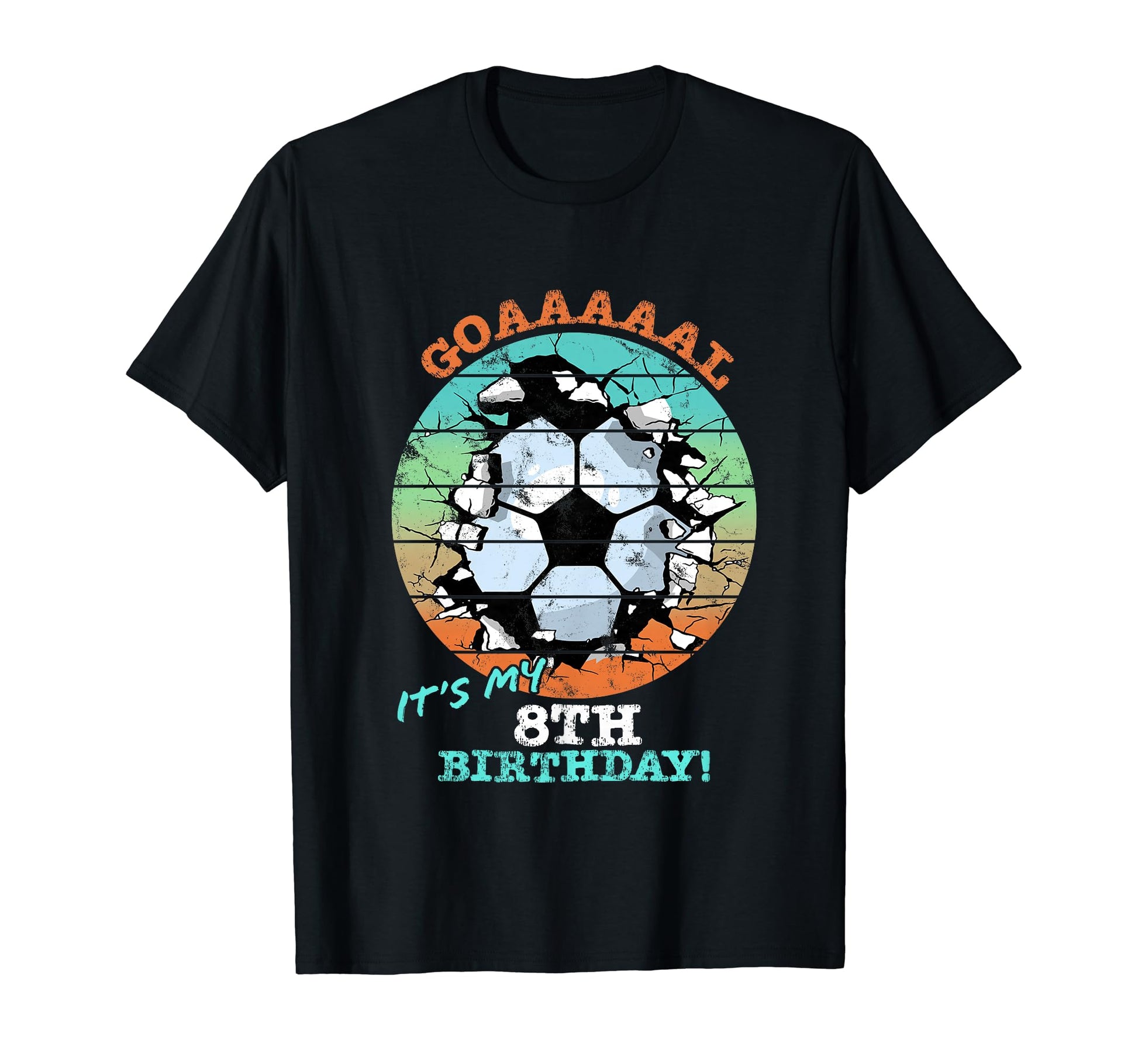 Soccer Birthday Party 8 Year Old 8Th T-Shirt - Unique Graphic Unisex - T-Shirt, Sweatshirt, Hoodie