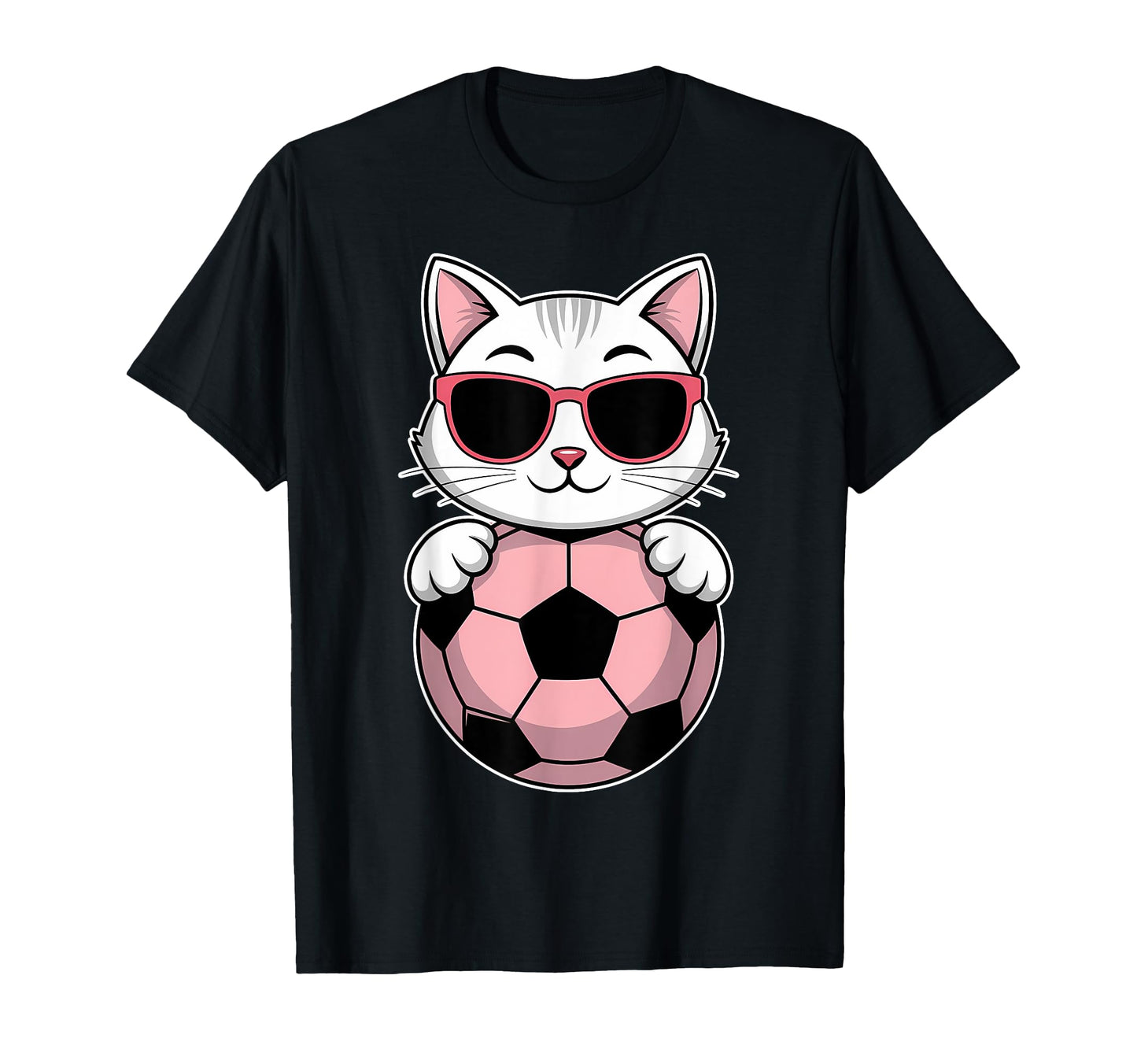 Funny Soccer Soccer Ball Cats Sweatshirt - Fun Novelty Design for Adults - T-Shirt, Sweatshirt, Hoodie
