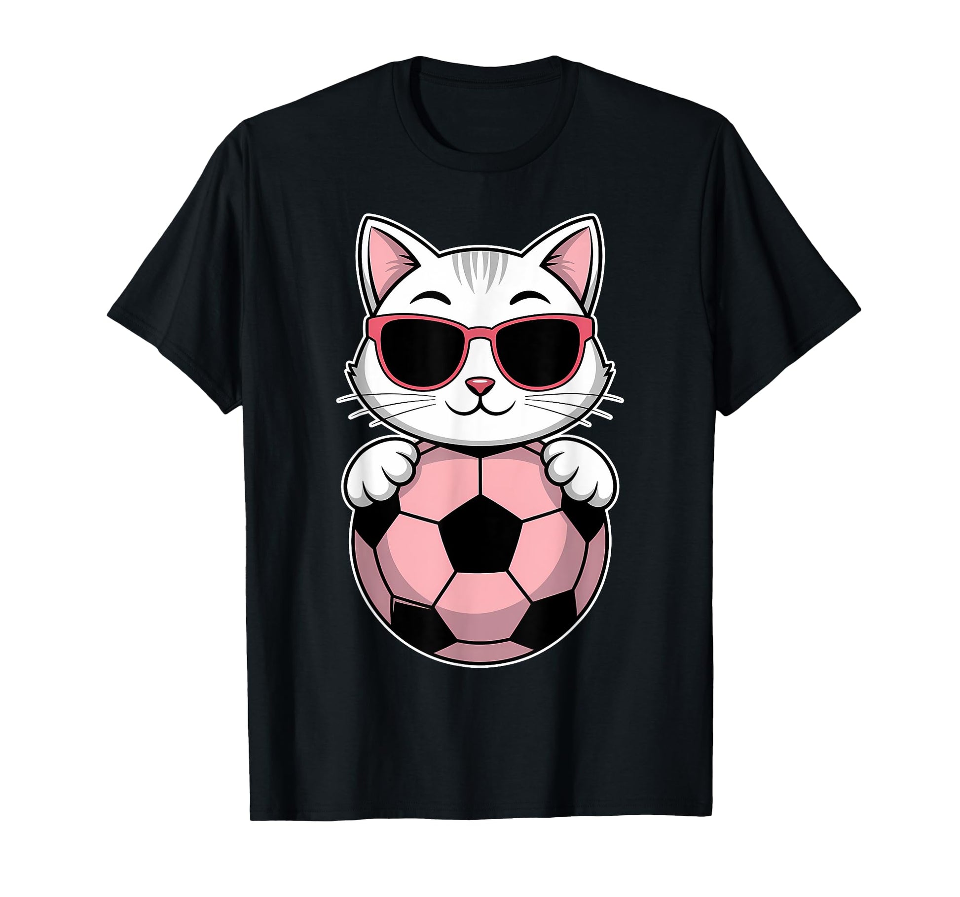 Funny Soccer Soccer Ball Cats Sweatshirt - Fun Novelty Design for Adults - T-Shirt, Sweatshirt, Hoodie