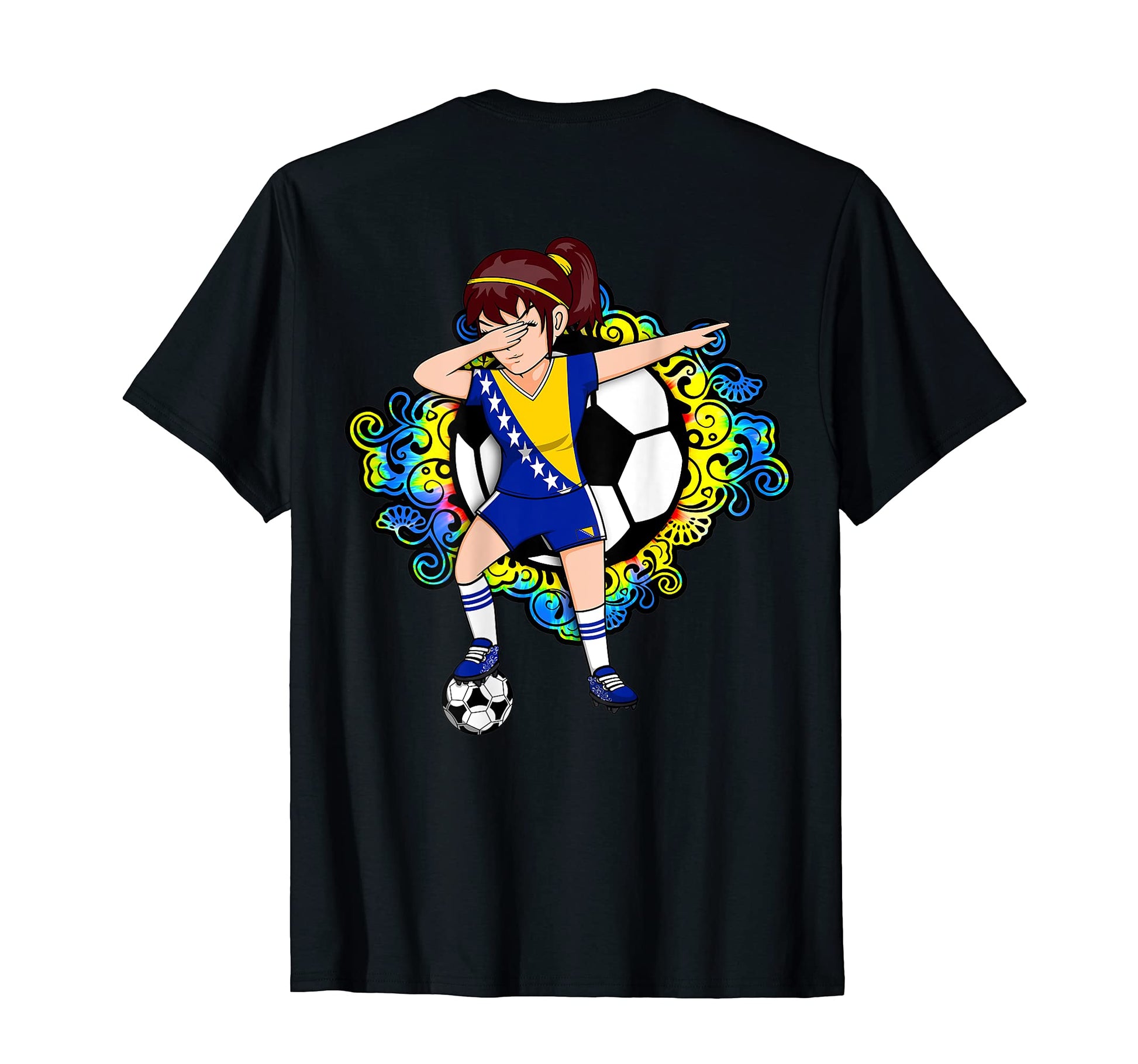 Dabbing Soccer Bosnia Herzegovina Fans T-Shirt - Graphic Print Unisex - T-Shirt, Sweatshirt, Hoodie