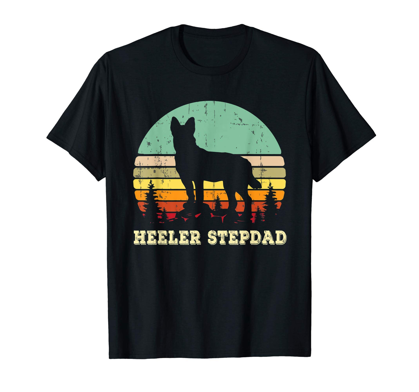 Red Blue Heeler Stepdad Gift T-Shirt - Custom Art Print for Adults - T-Shirt, Sweatshirt, Hoodie