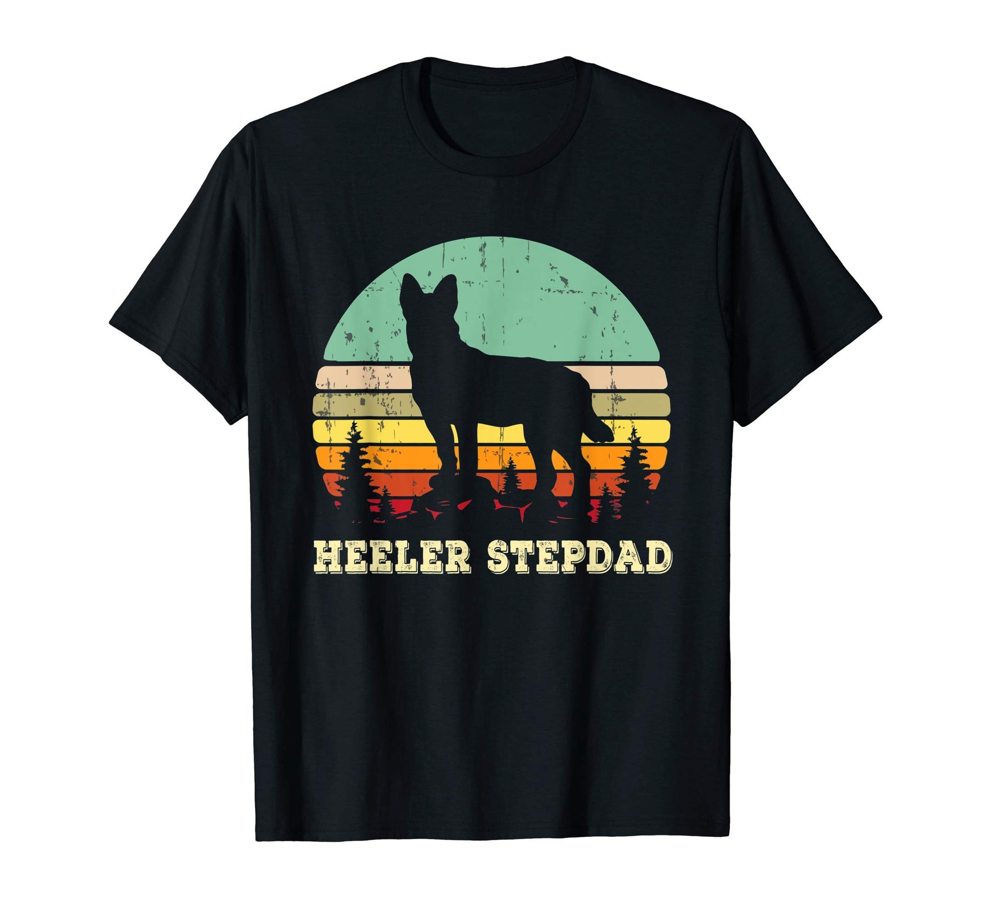 Red Blue Heeler Stepdad Gift T-Shirt - Custom Art Print for Adults - T-Shirt, Sweatshirt, Hoodie