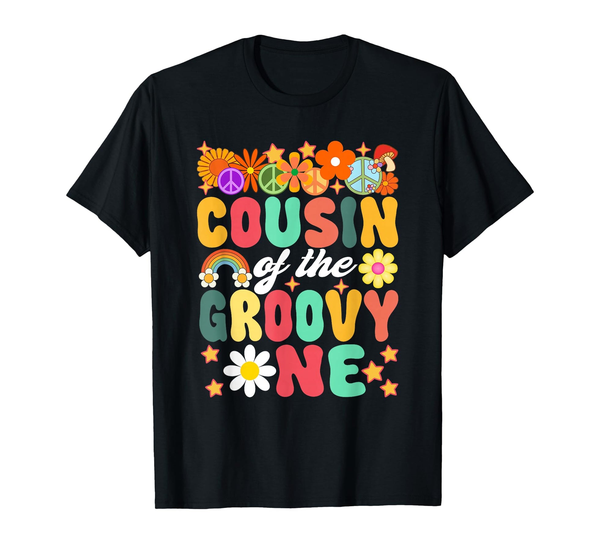 Cousin Groovy One Matching Family 1St T-Shirt - Custom Art Print Unisex - T-Shirt, Sweatshirt, Hoodie
