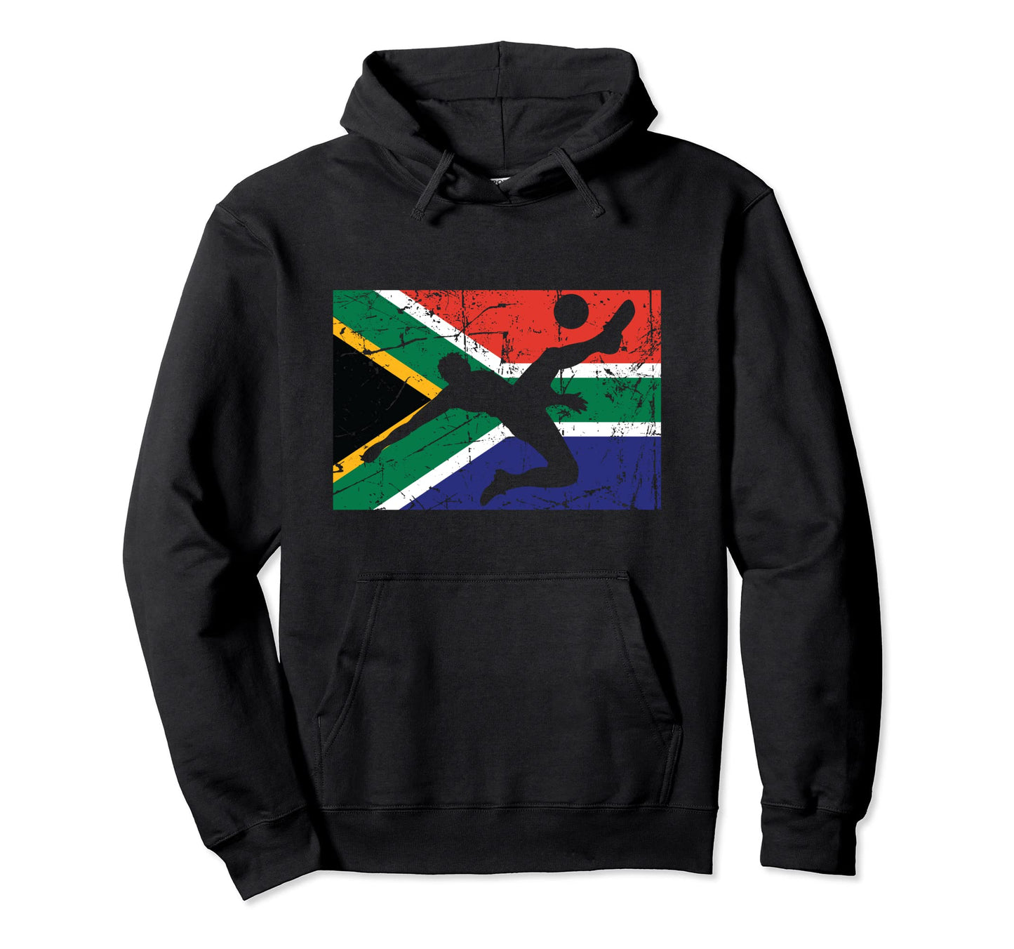 South Africa African Flag Soccer Hoodie - Trendy Graphic Men Women - T-Shirt, Sweatshirt, Hoodie