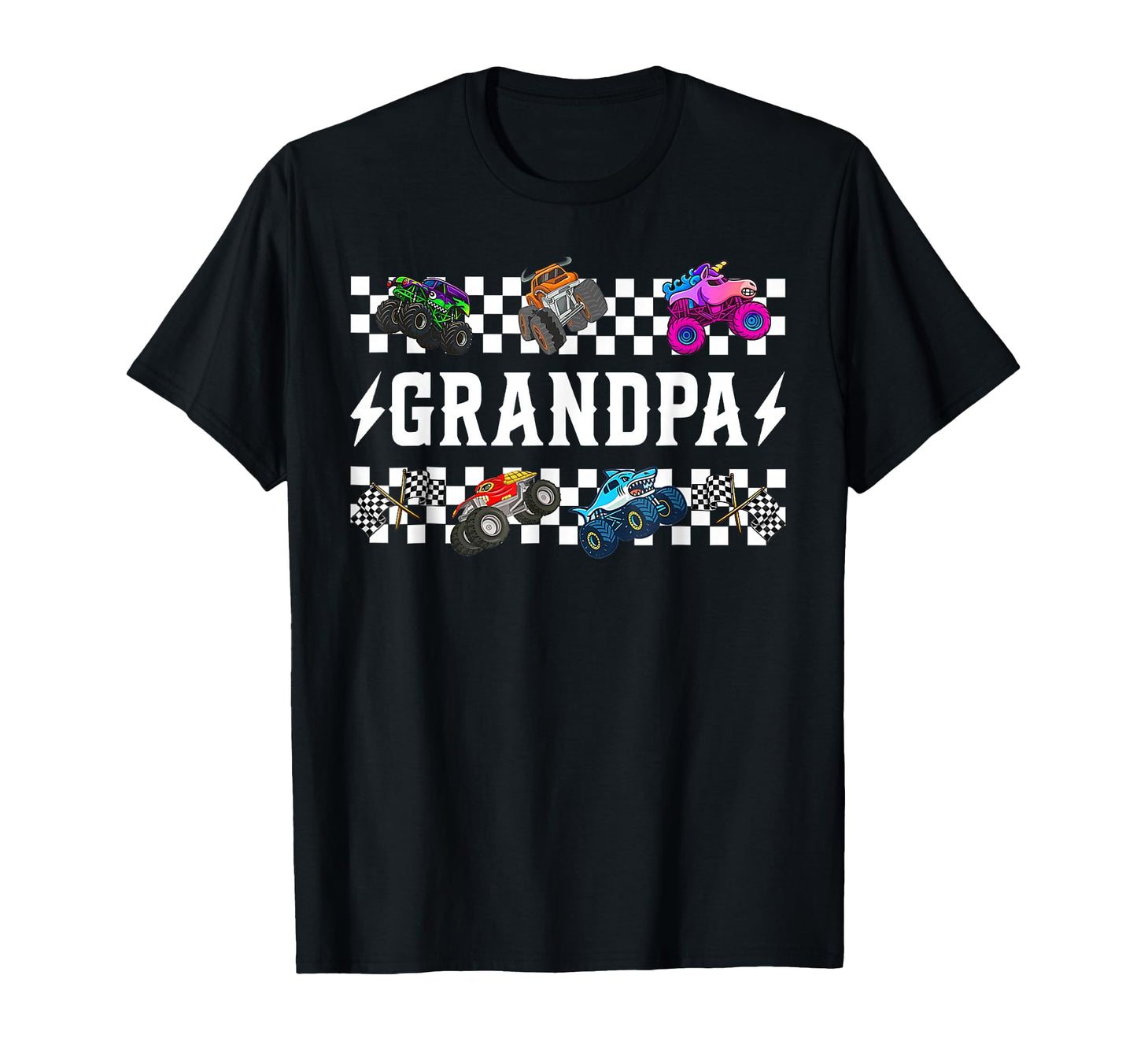 Grandpa Monster Truck Family Crew T-Shirt - Unique Graphic for Adults - T-Shirt, Sweatshirt, Hoodie