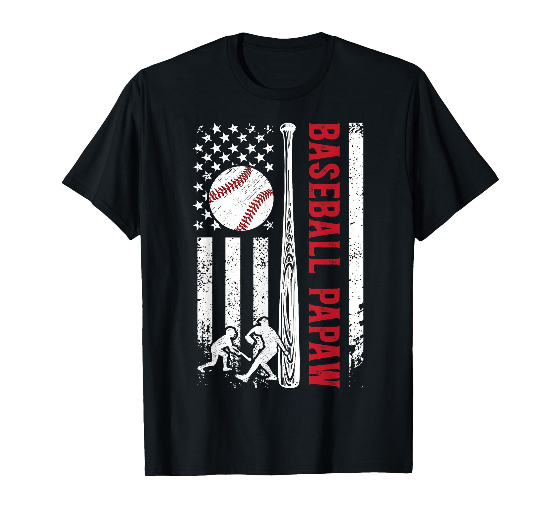 Baseball Papaw Us Flag Papaw T-Shirt - Aesthetic Graphic for Adults - T-Shirt, Sweatshirt, Hoodie