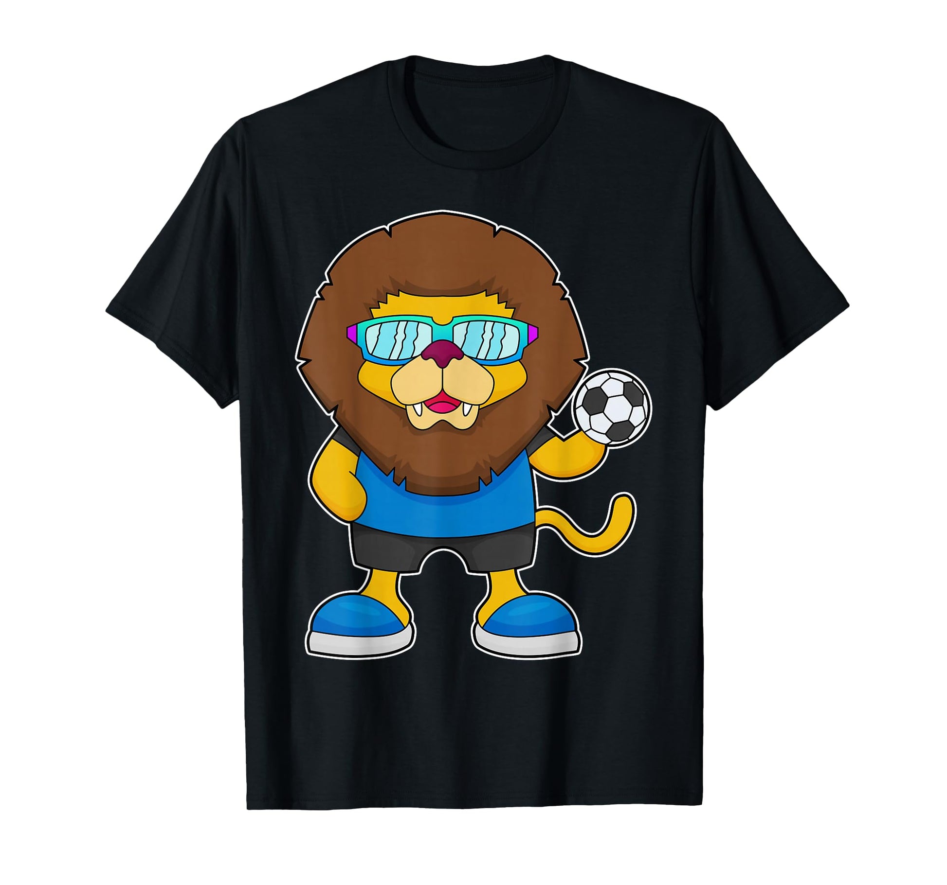 Lion Soccer Player Soccer Sports T-Shirt - Aesthetic Graphic Unisex - T-Shirt, Sweatshirt, Hoodie