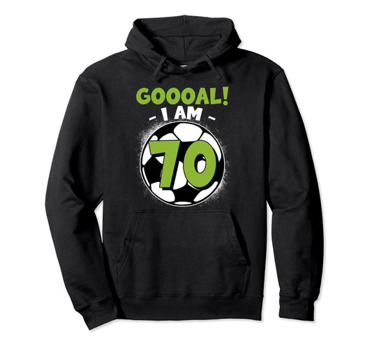 70 Year Old Birthday Soccer Themed 70Thb Hoodie - Unique Graphic Unisex - T-Shirt, Sweatshirt, Hoodie