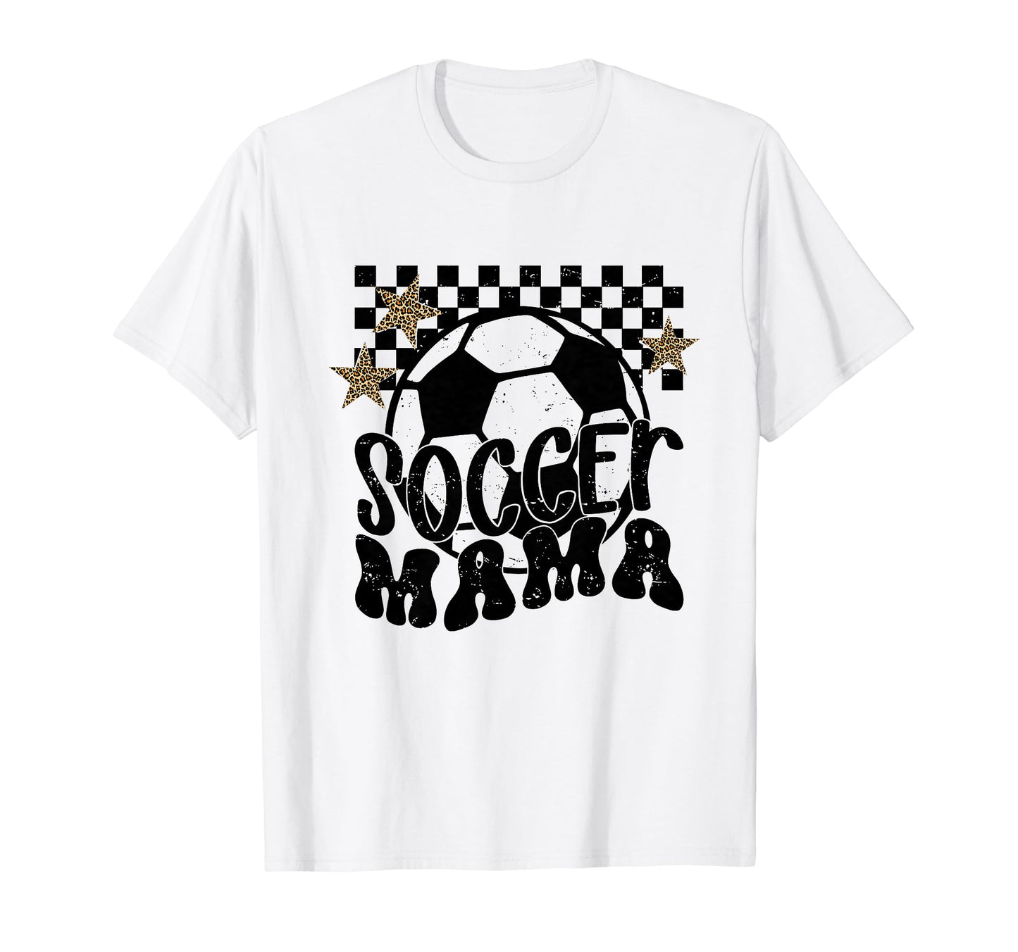 Checkered Soccer Mama Soccer Mom T-Shirt - Casual Everyday Wear Men Women - T-Shirt, Sweatshirt, Hoodie