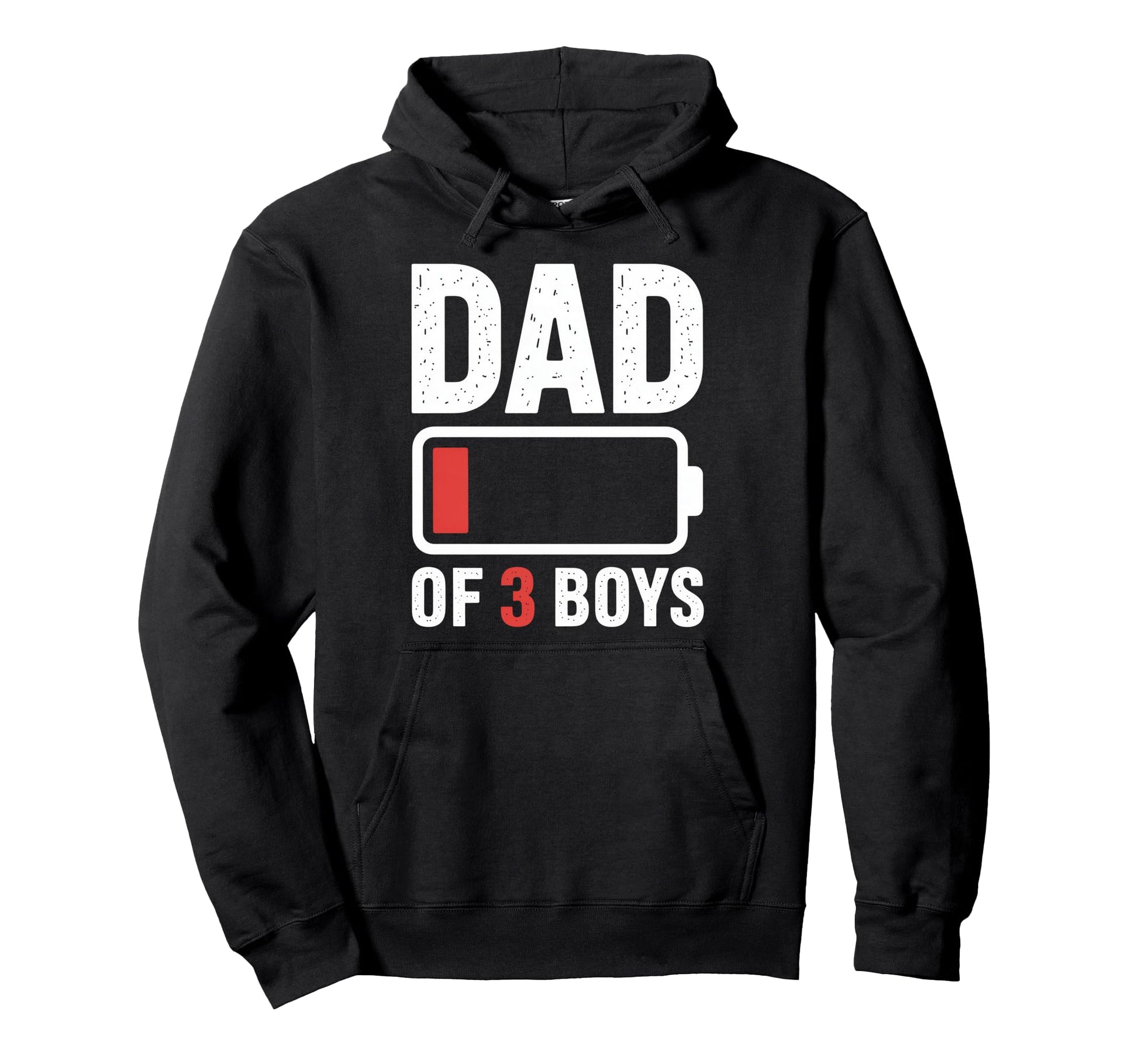 Dad 3 Funny Exhausted Father Hoodie - Fun Novelty Design Unisex - T-Shirt, Sweatshirt, Hoodie