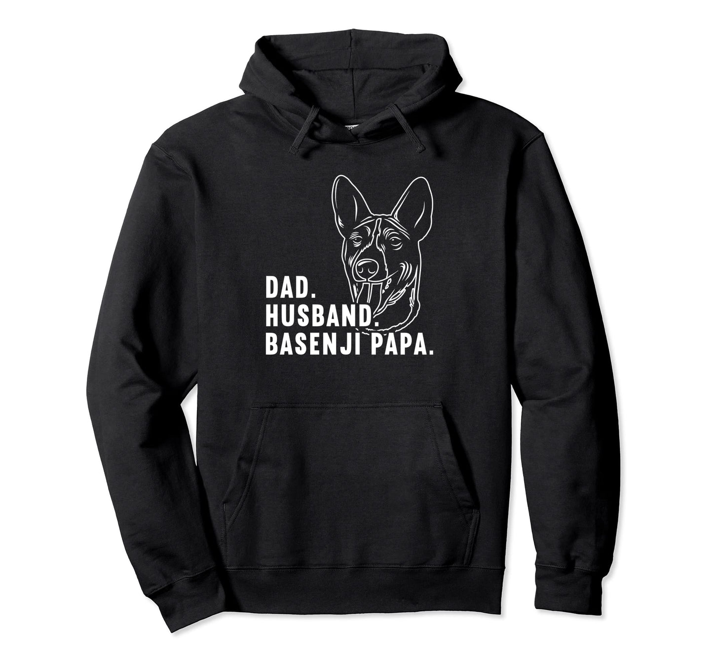 Dad Husband Basenji Papa Dog Dad Basenji Hoodie - Unique Graphic Men Women - T-Shirt, Sweatshirt, Hoodie
