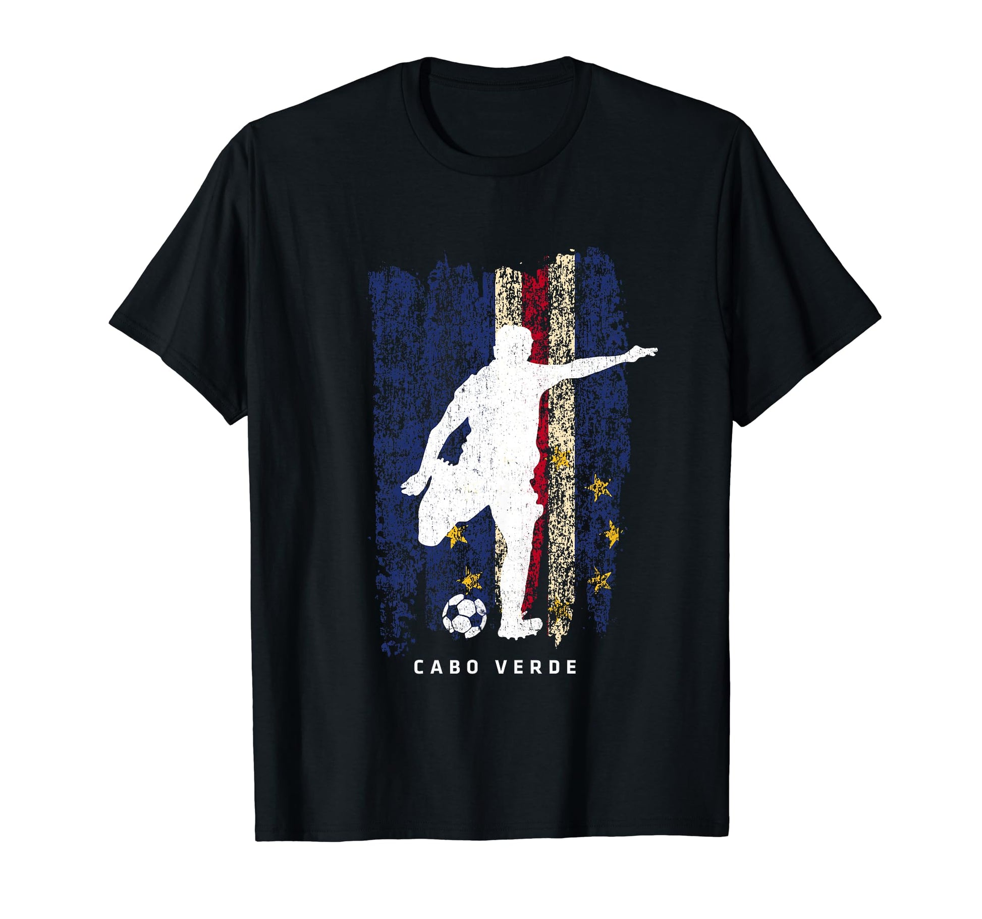 Cape Verde Flag Soccer Player T-Shirt - Casual Everyday Wear Men Women - T-Shirt, Sweatshirt, Hoodie